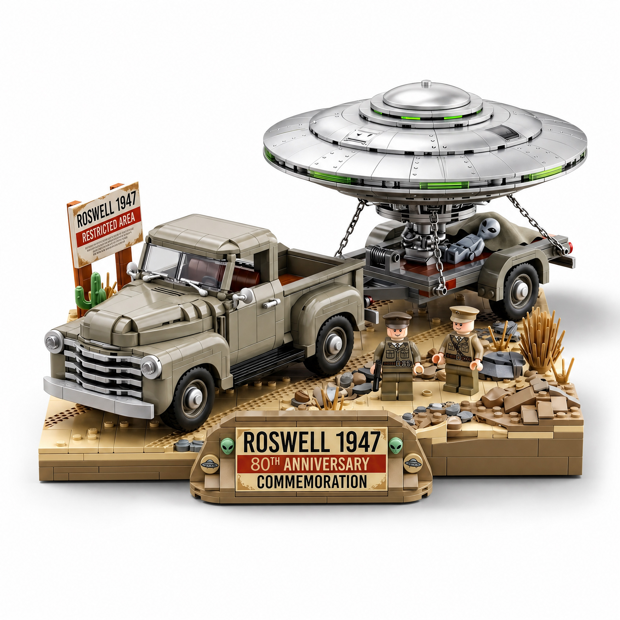 Roswell 1947 UFO Incident Building Set