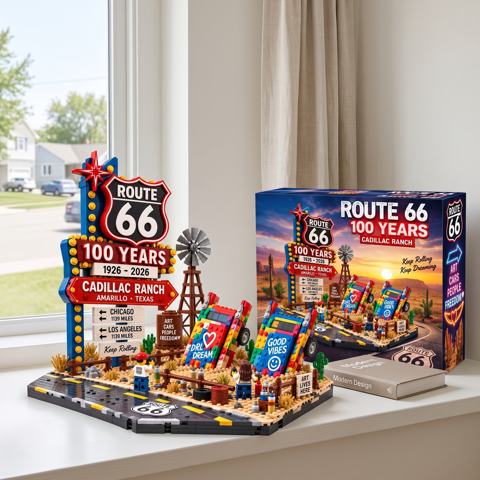 Route 66 100th Anniversary Cadillac Ranch Building Set