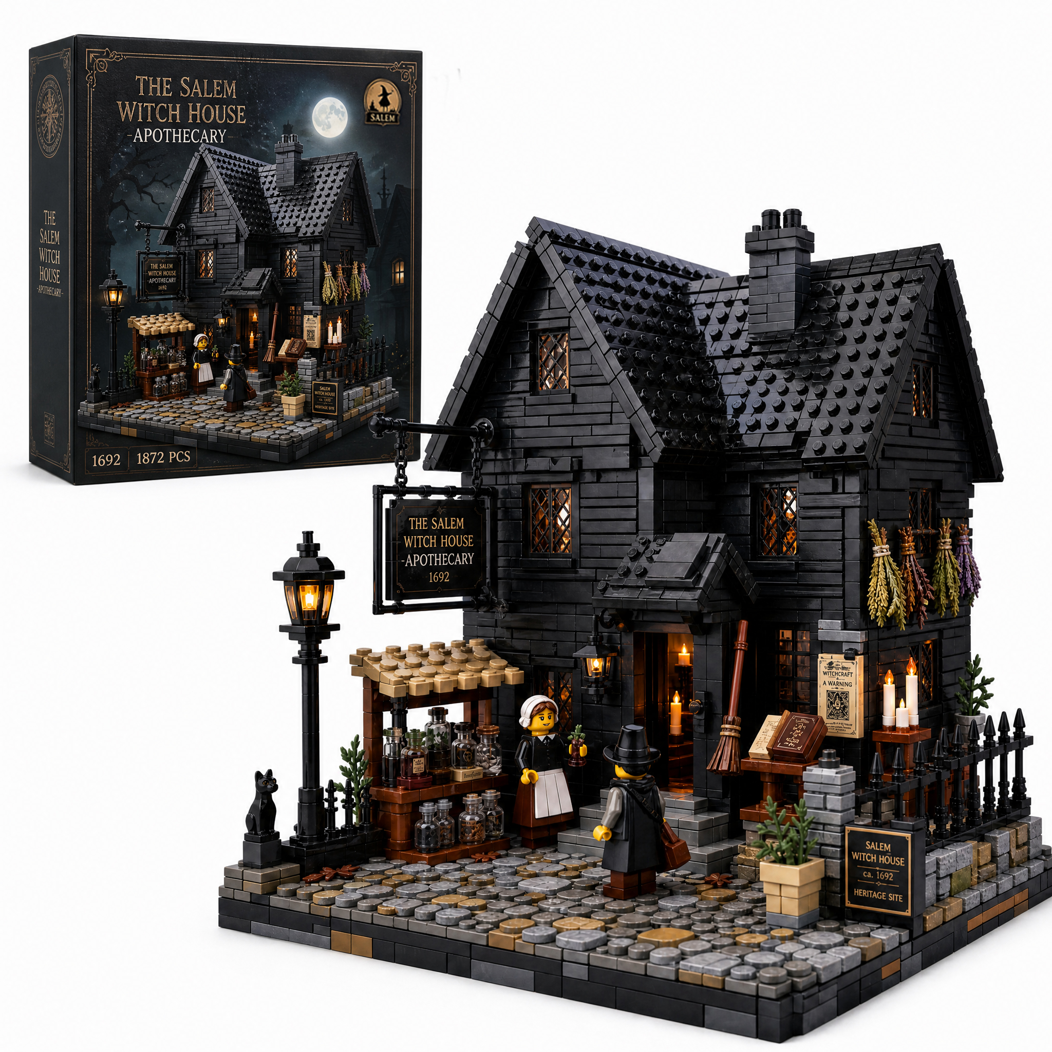 The Salem Witch House Apothecary Collector Building Set
