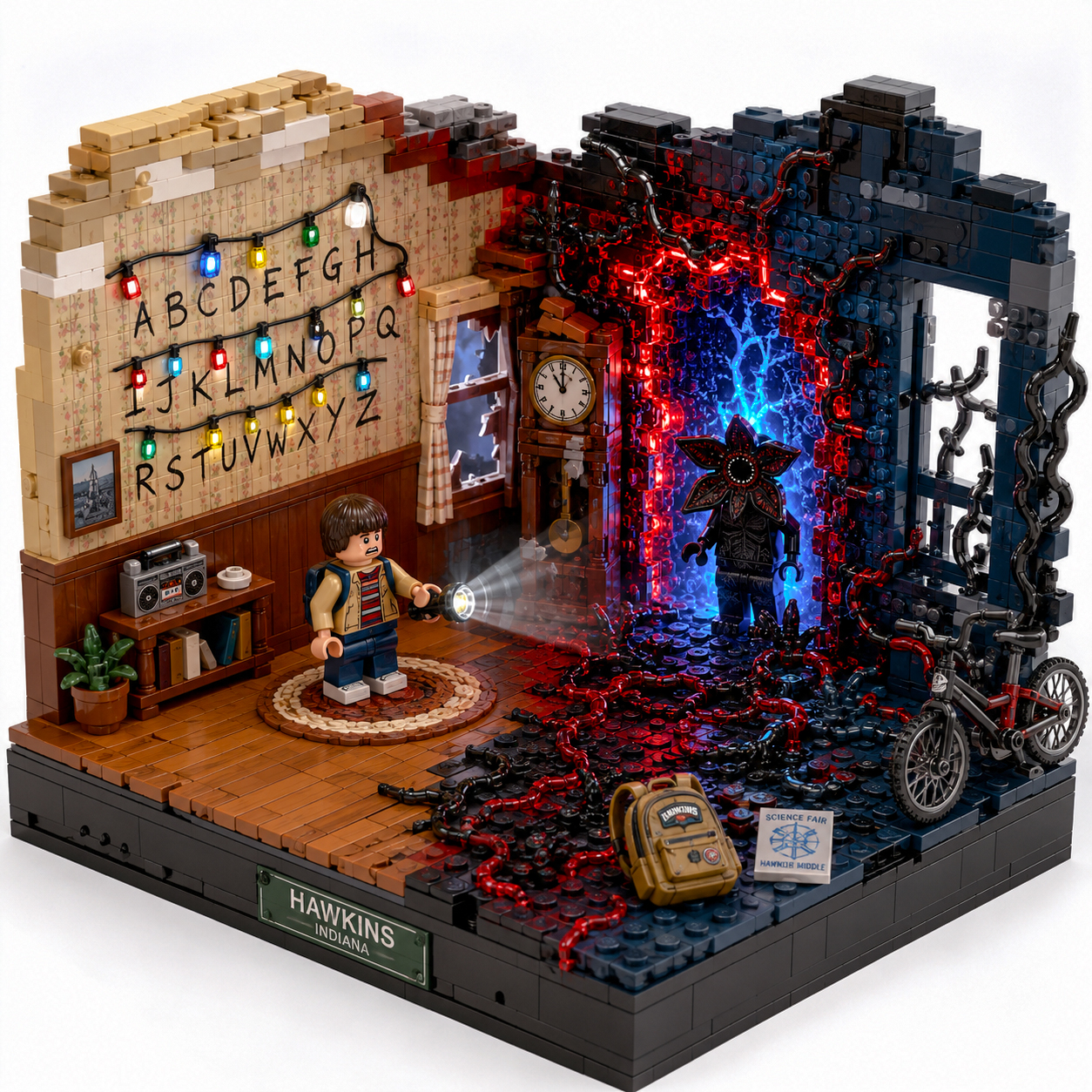 Upside Down Hawkins Collector Building Set