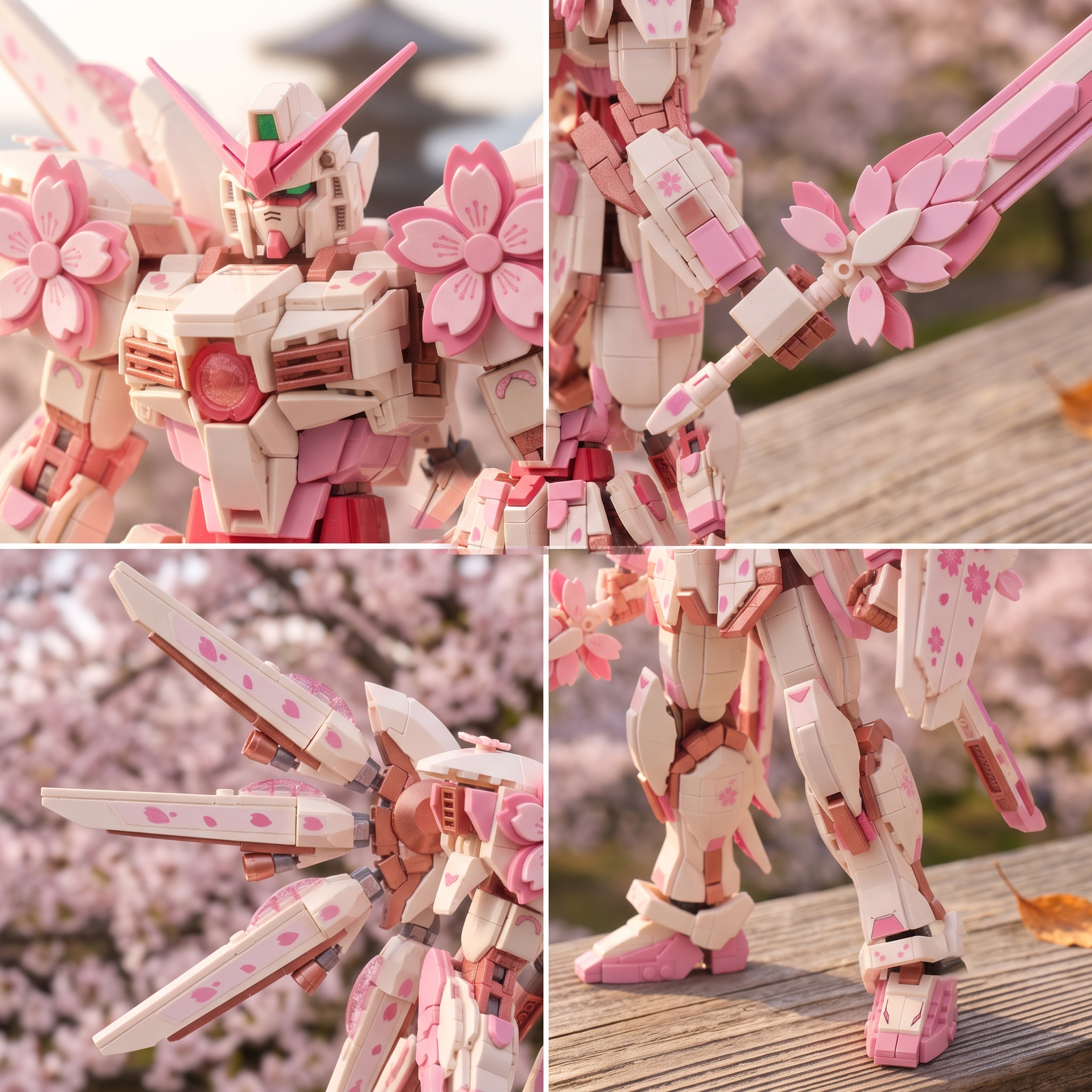 Sakura Warrior Cherry Blossom Mech Collector Model