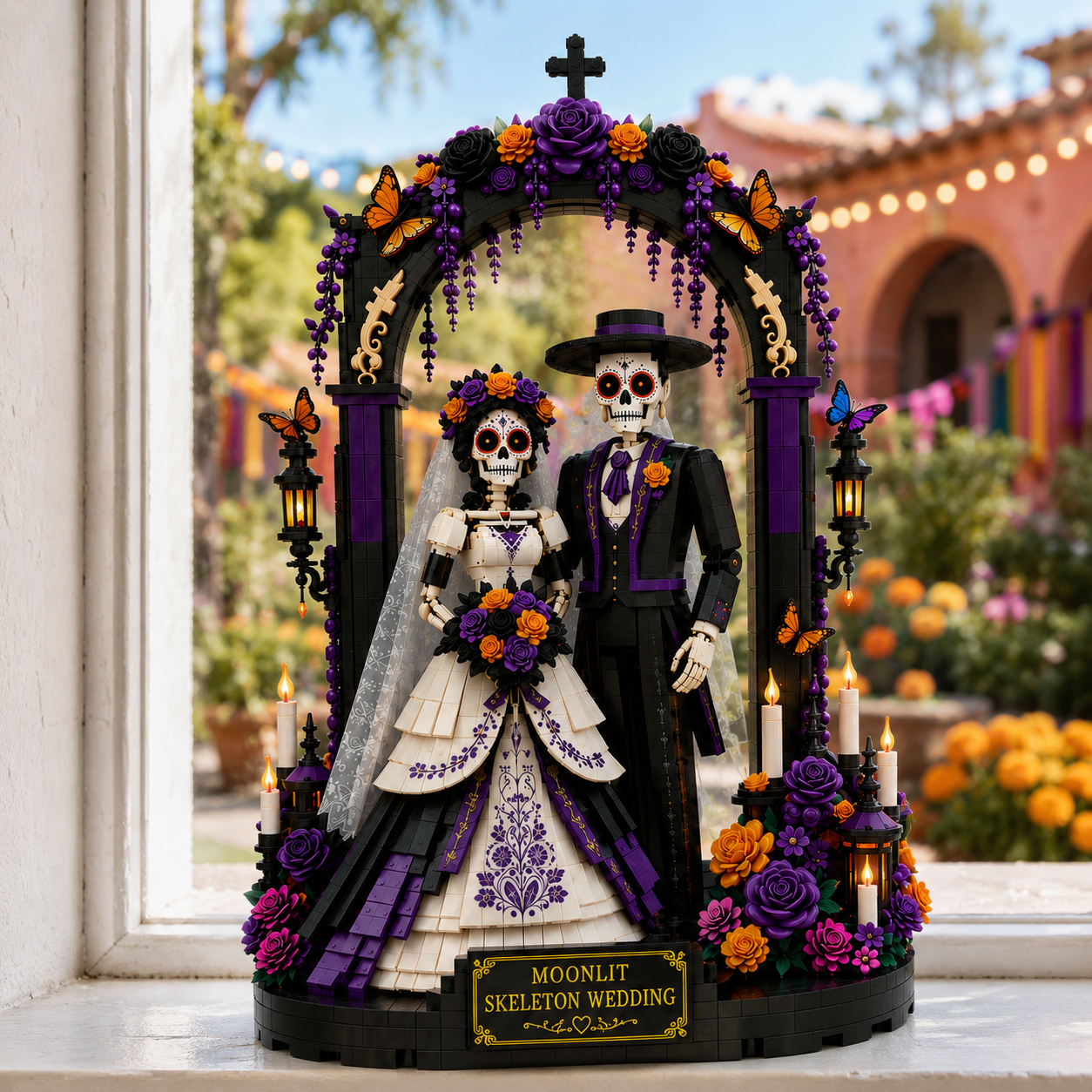Moonlit Skeleton Wedding Building Set