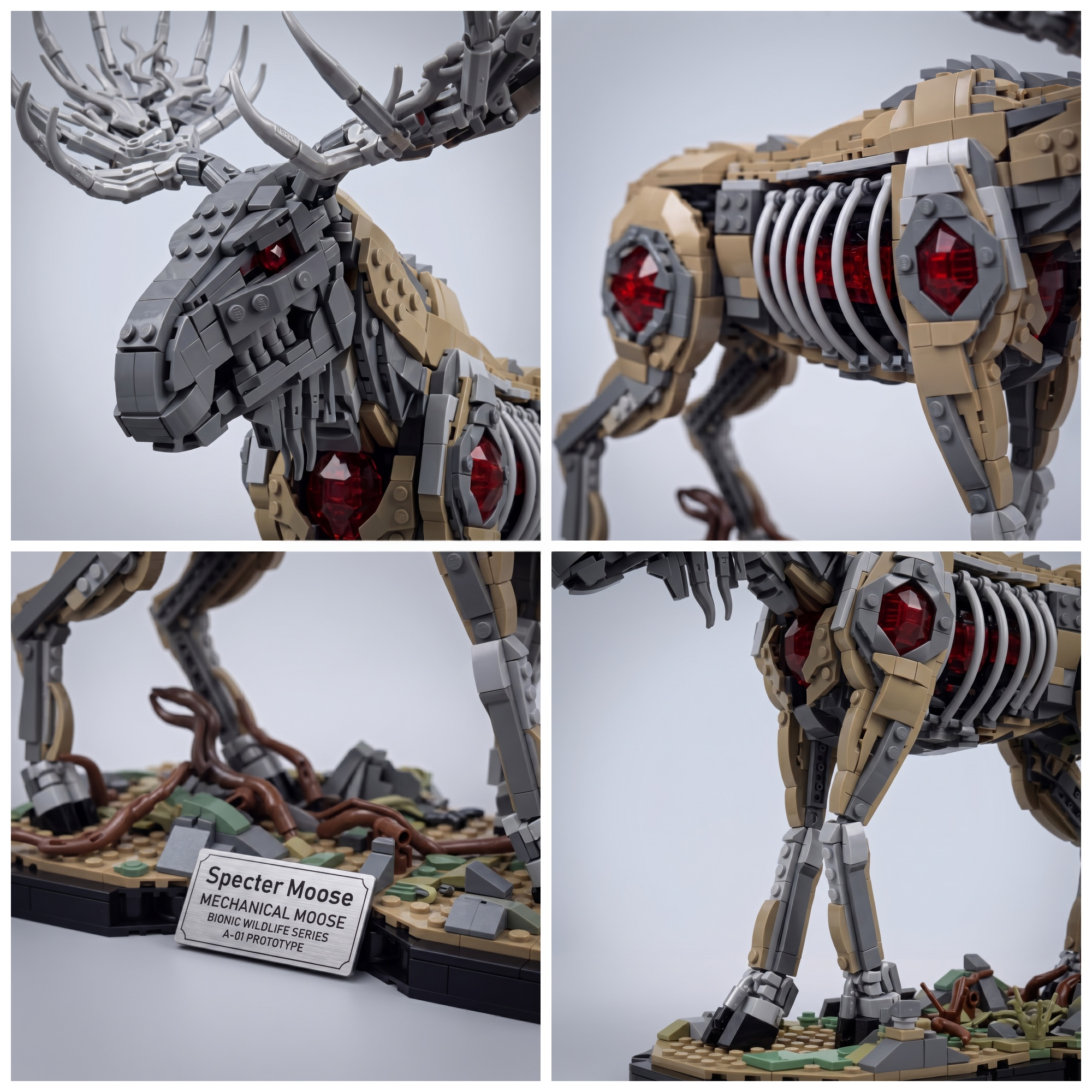 Specter Moose Mechanical Moose Building Block Display Set