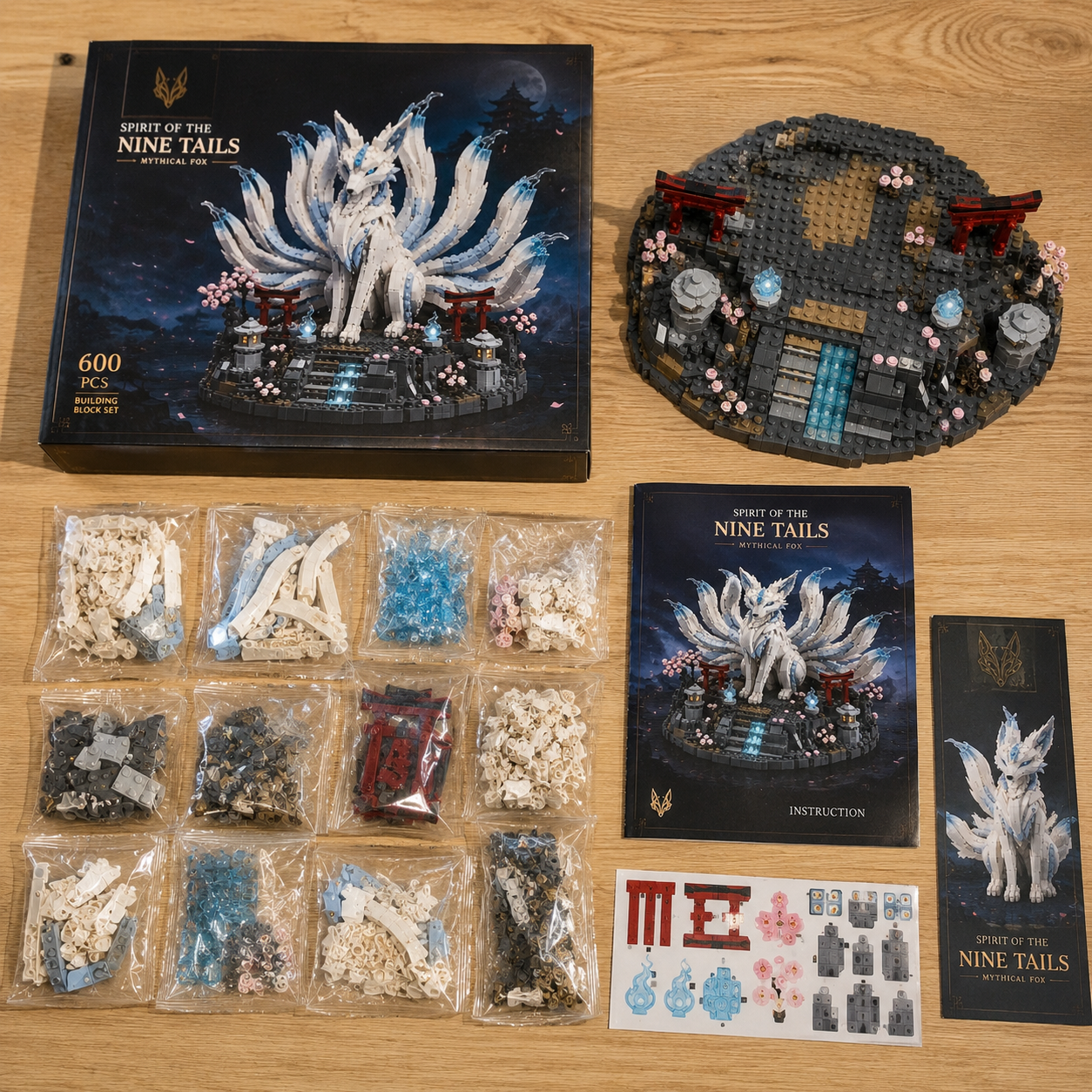 Spirit of the Nine Tails Mythical Fox Building Block Set