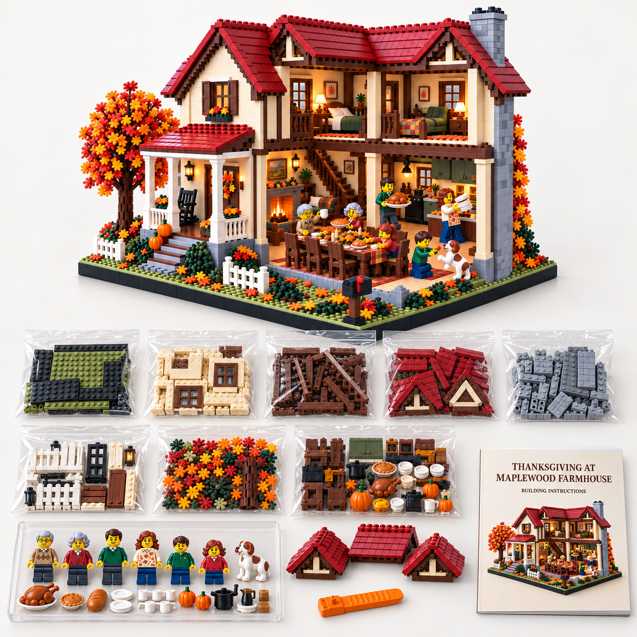 Thanksgiving at Maplewood Farmhouse Building Set