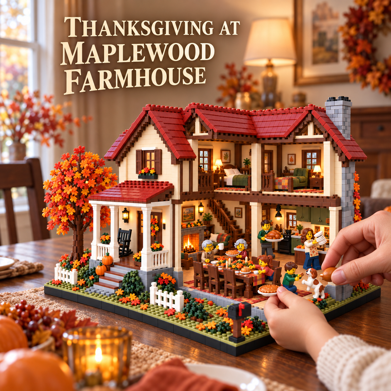 Thanksgiving at Maplewood Farmhouse Building Set
