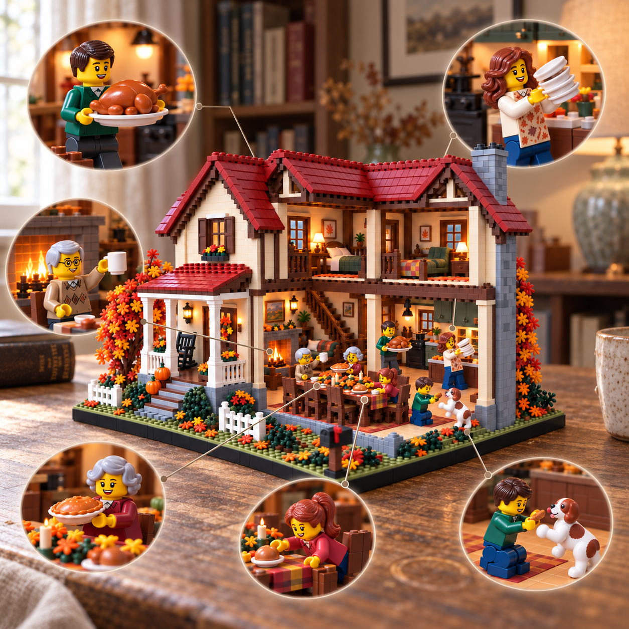 Thanksgiving at Maplewood Farmhouse Building Set