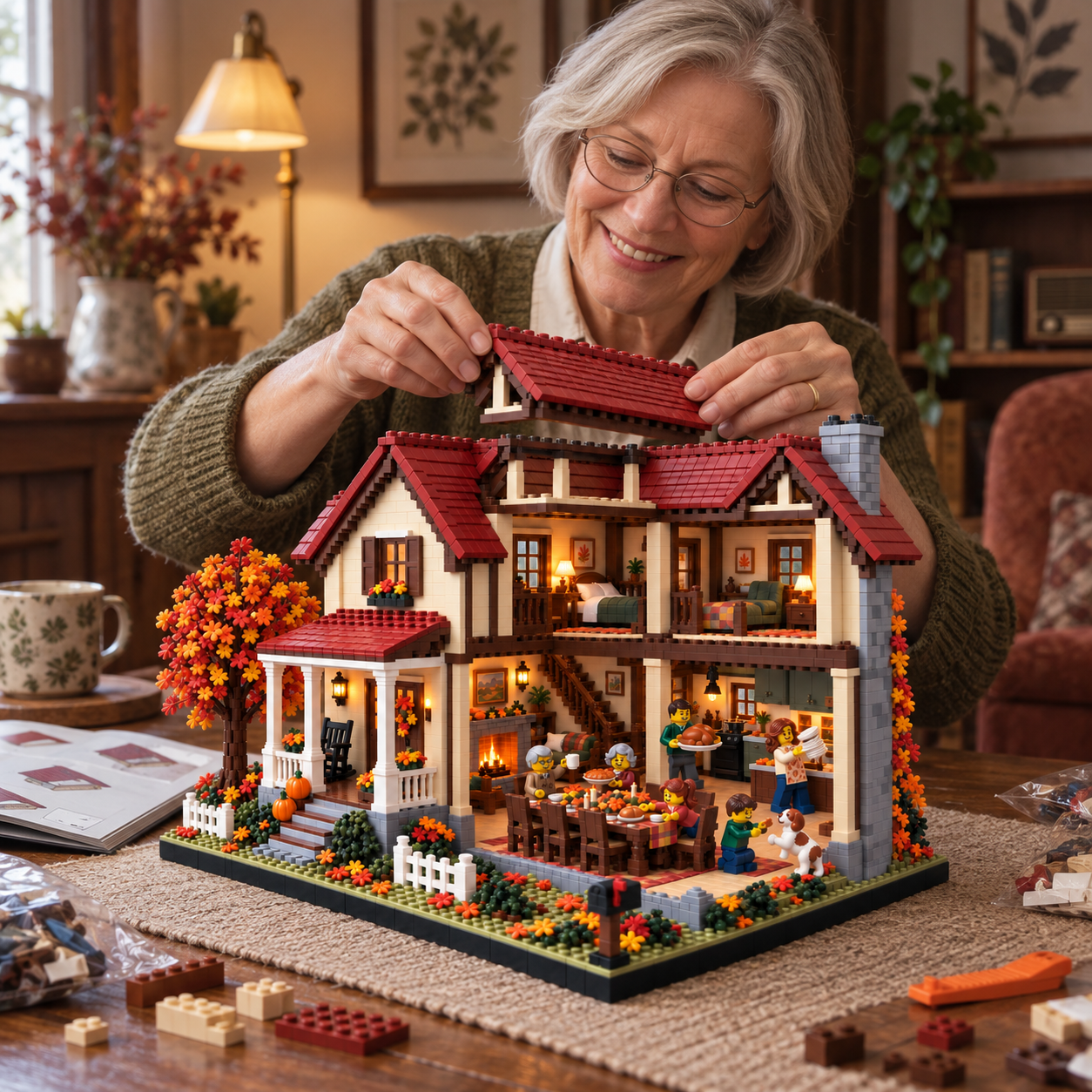 Thanksgiving at Maplewood Farmhouse Building Set