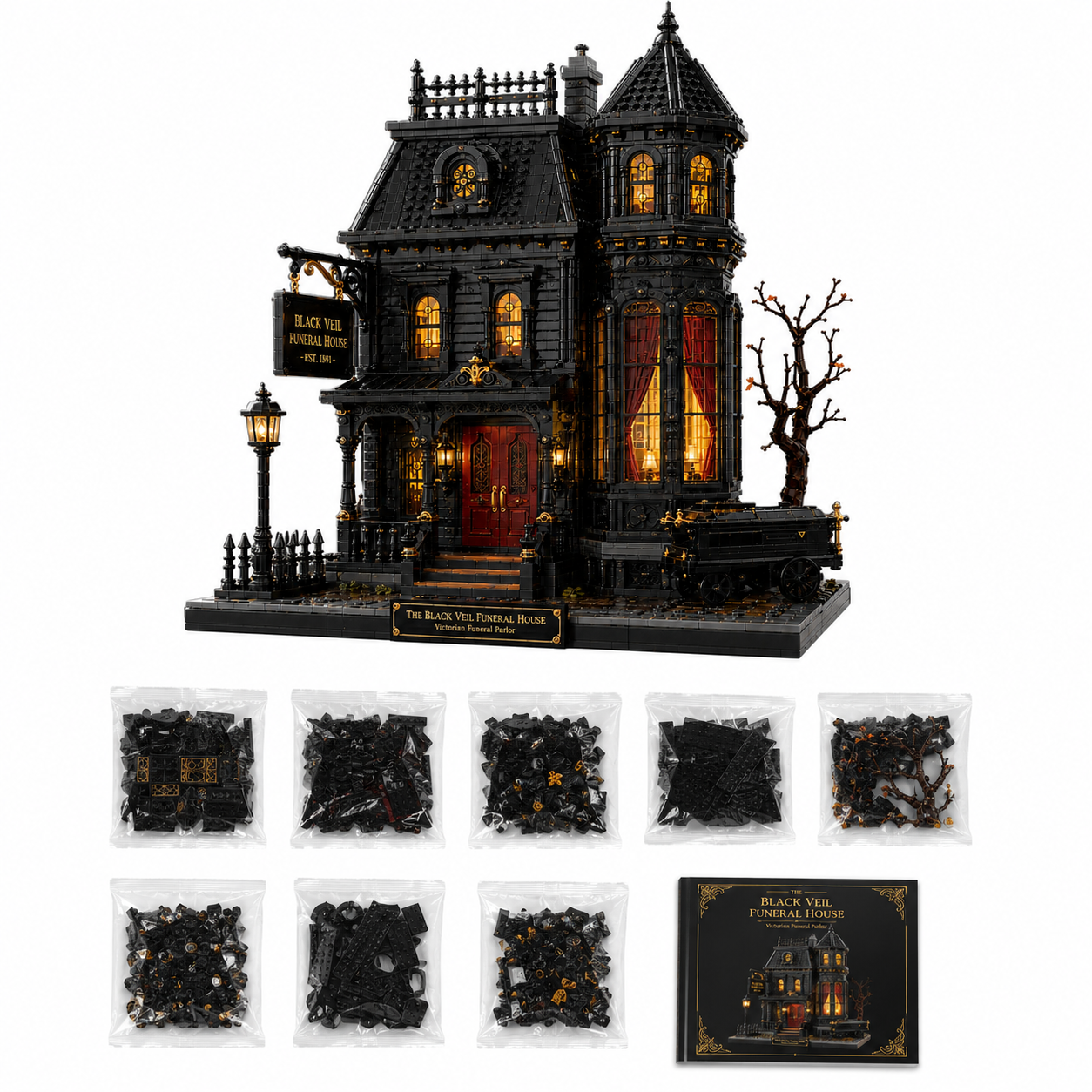The Black Veil Funeral House – Victorian Gothic Building Set