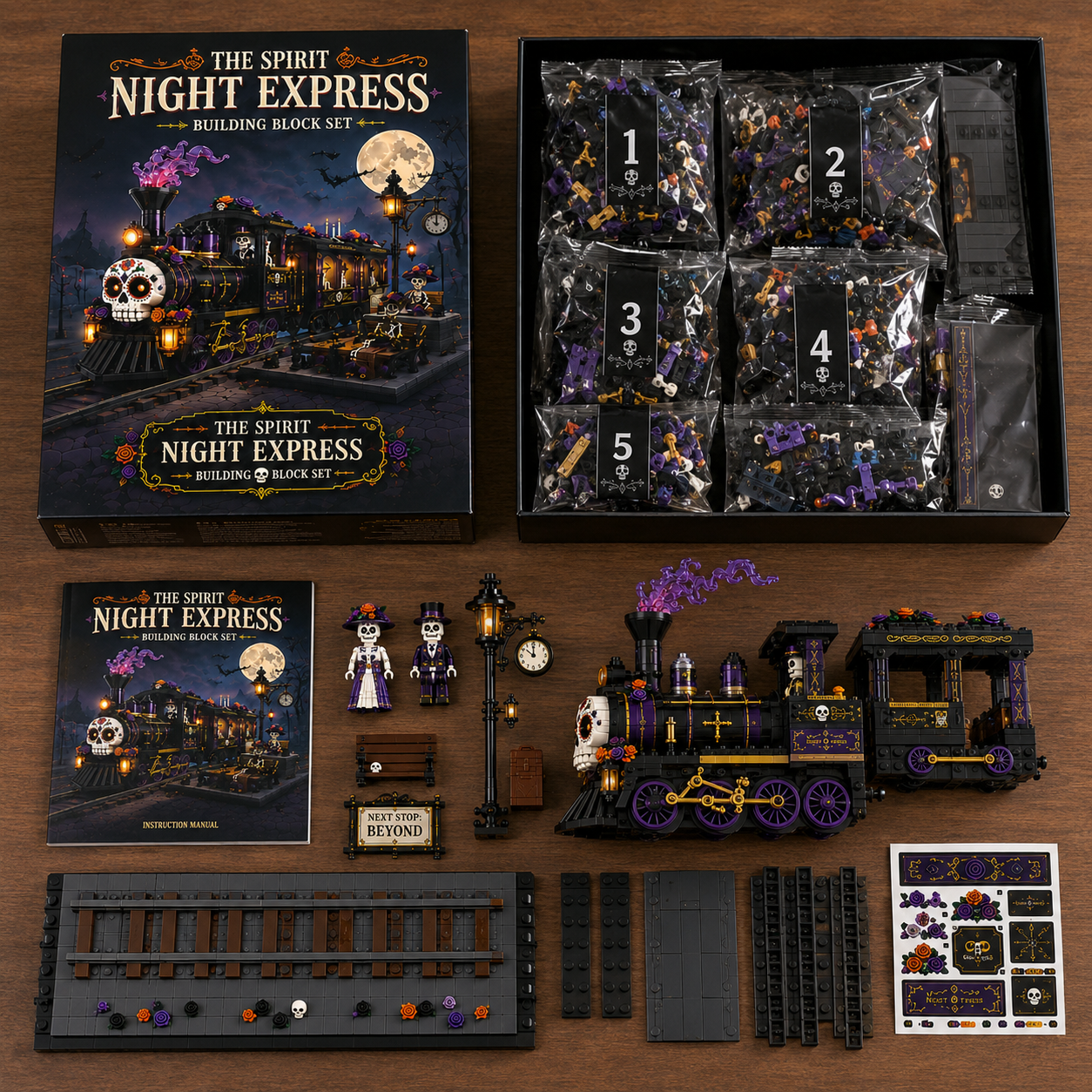 Spirit Night Express Train & Station Building Set
