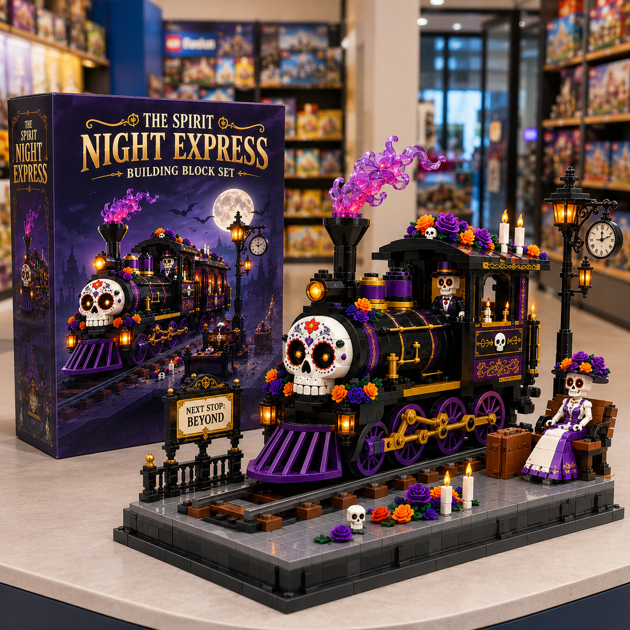 Spirit Night Express Train & Station Building Set