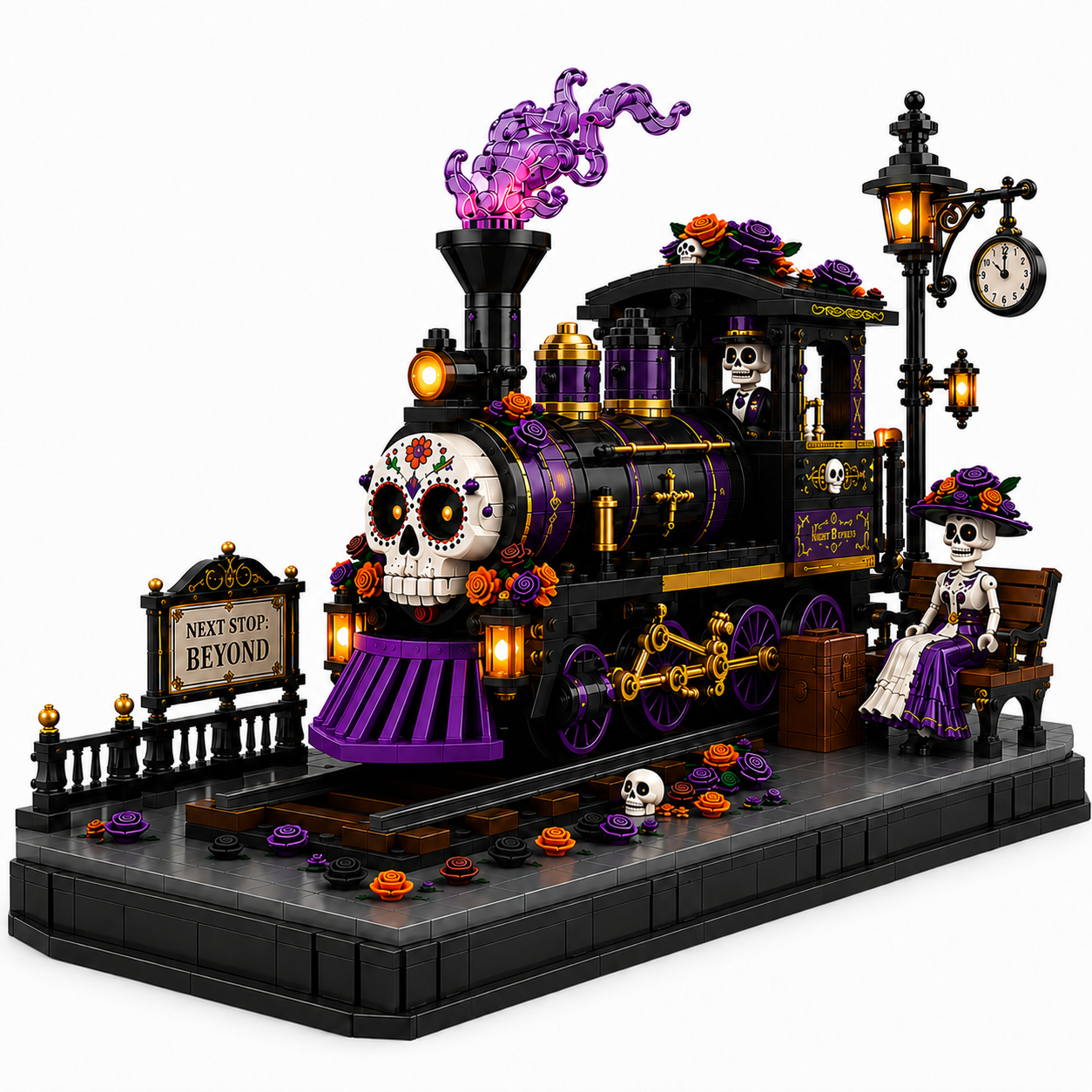 Spirit Night Express Train & Station Building Set