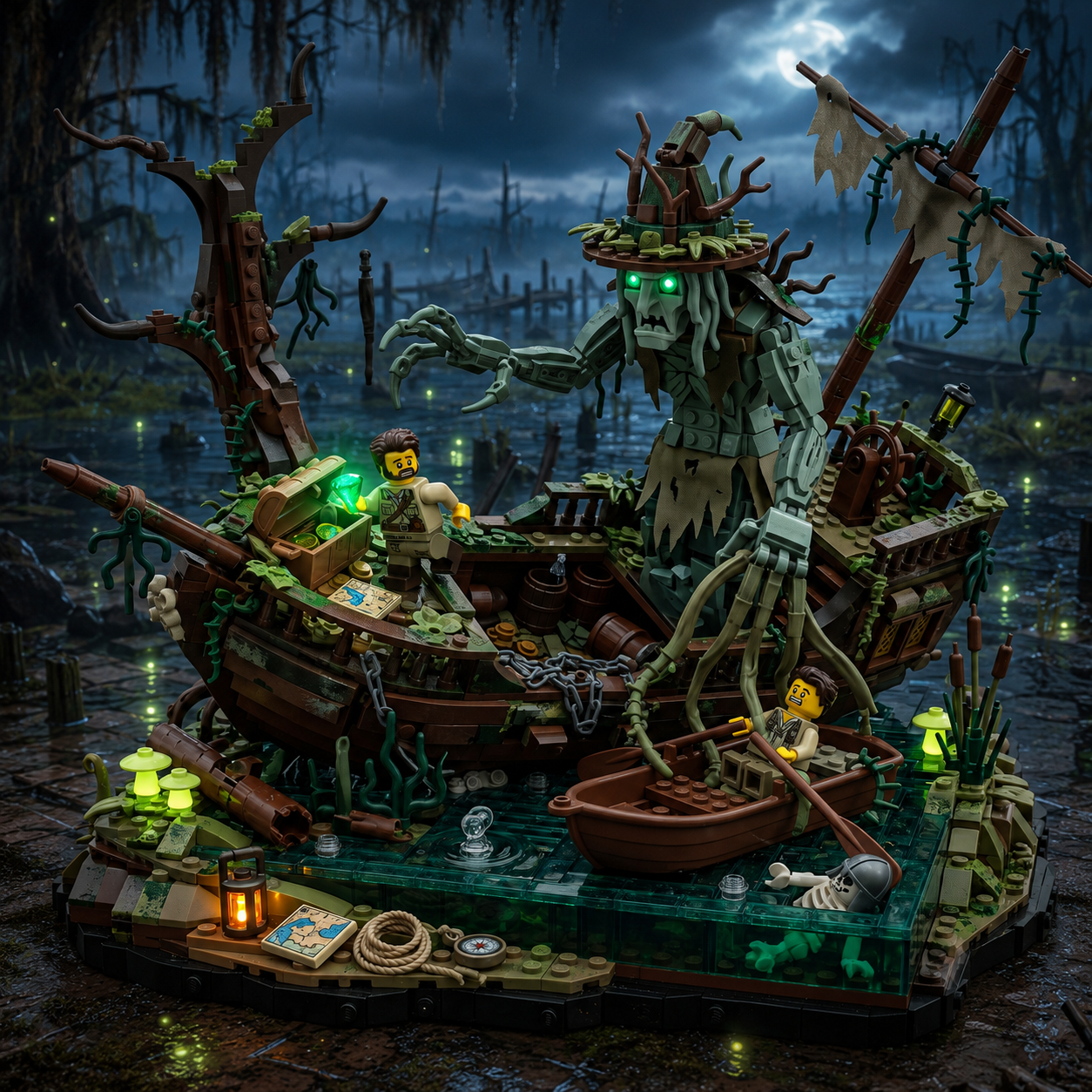 Swamp Witch Shipwreck Trap Diorama Building Set