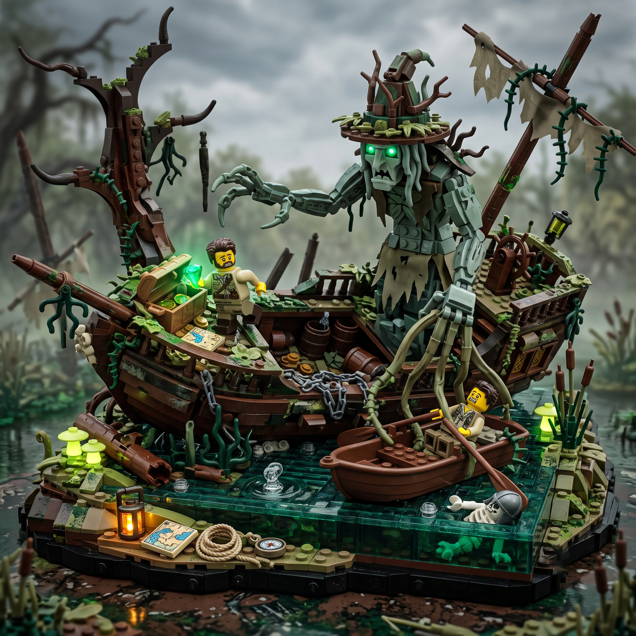 Swamp Witch Shipwreck Trap Diorama Building Set