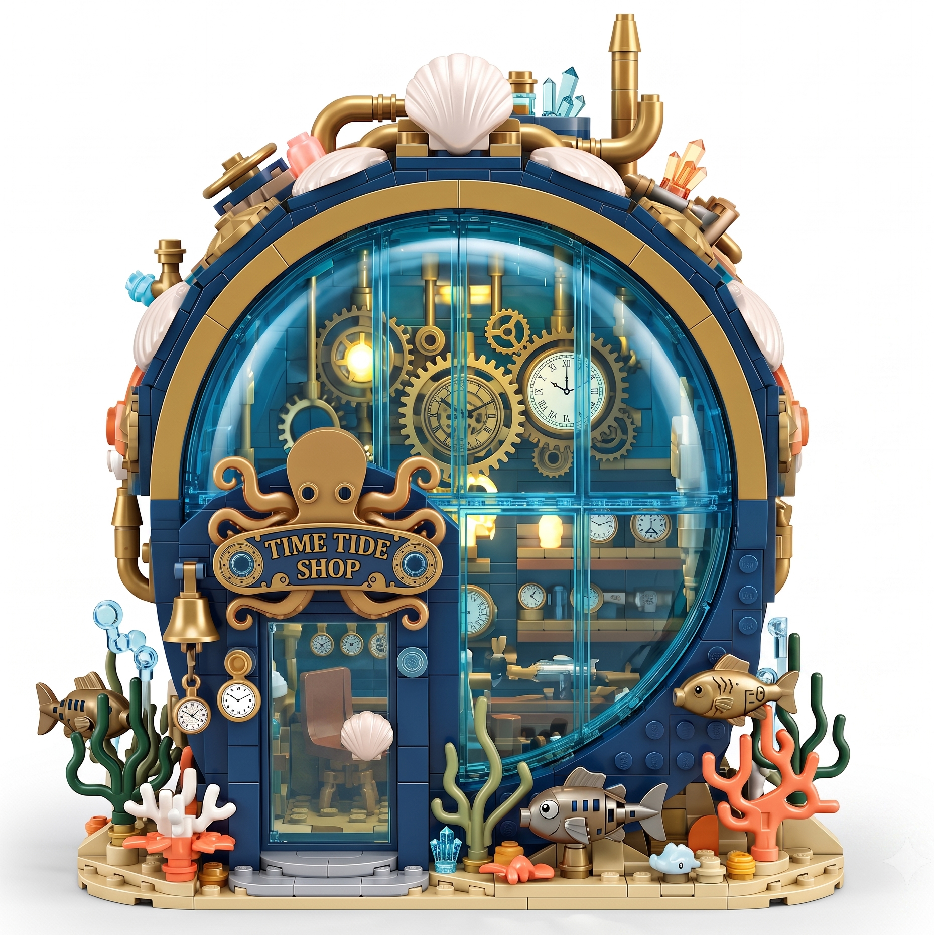 Time Tide Shop Undersea Clockwork Building Set