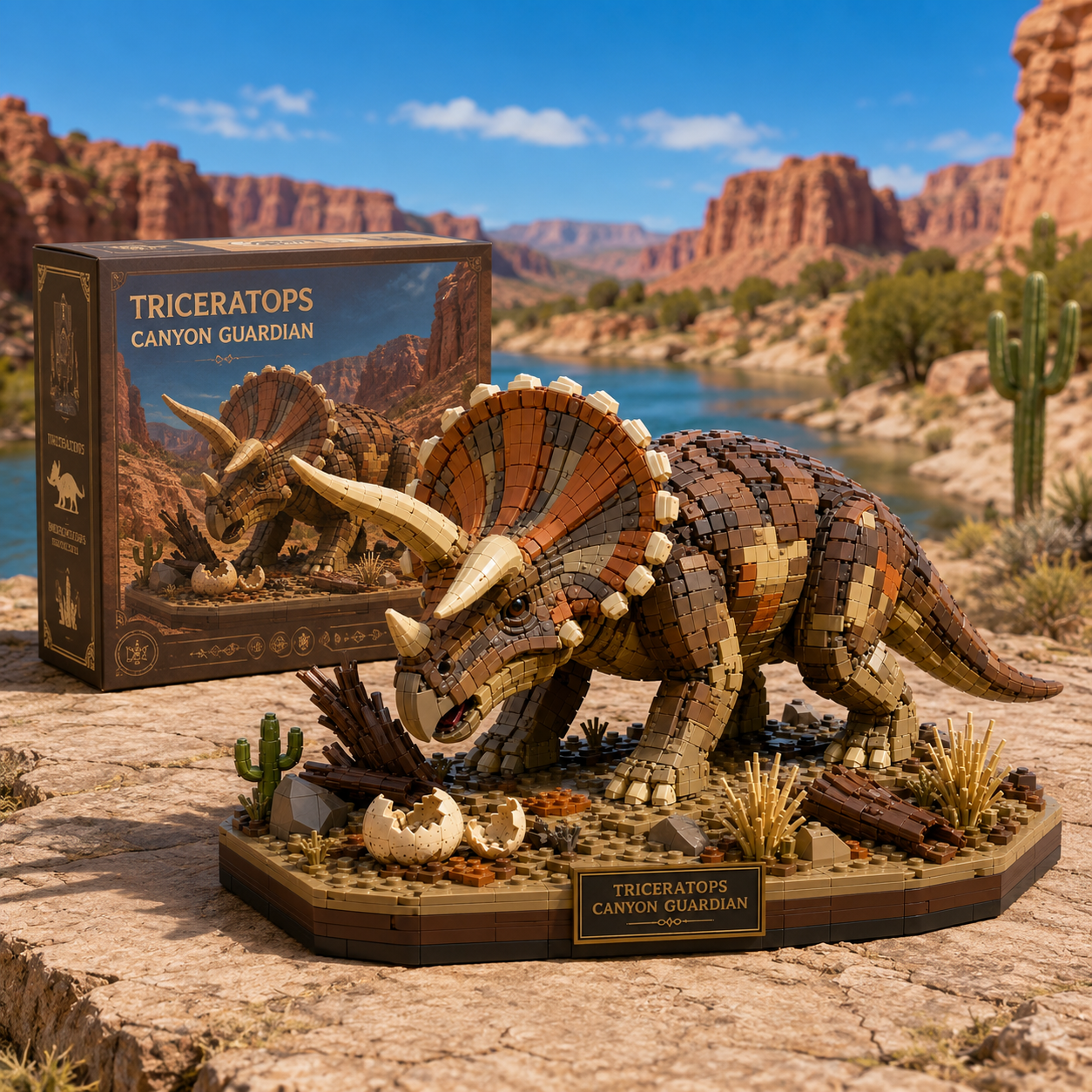 Triceratops Canyon Guardian Building Set