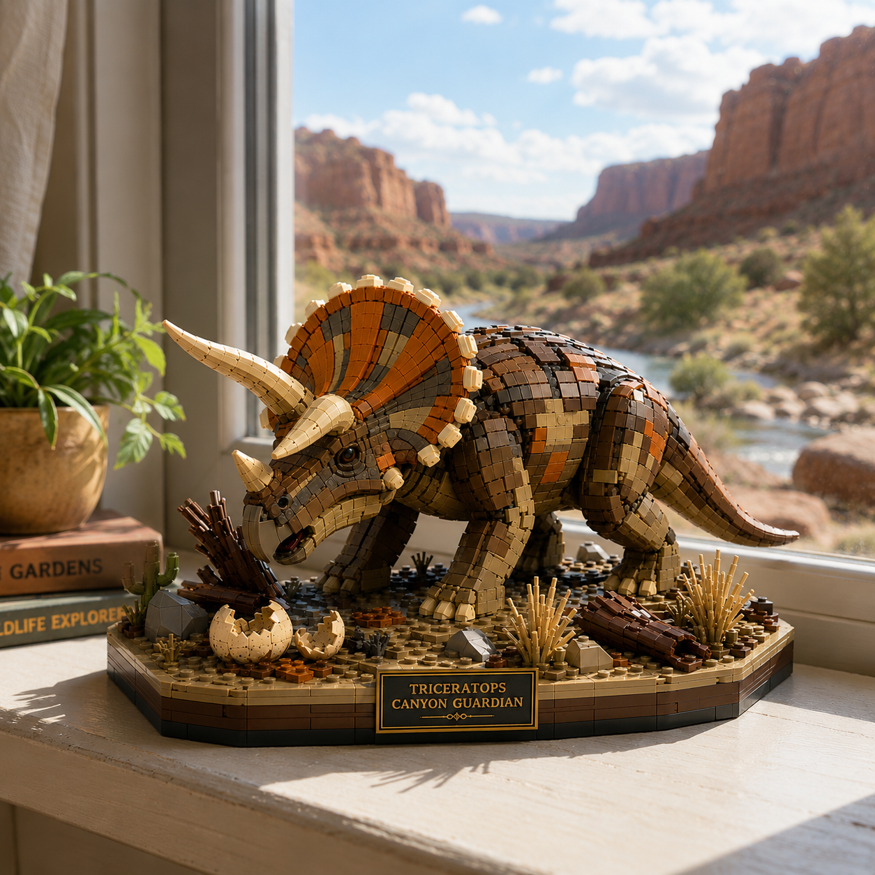 Triceratops Canyon Guardian Building Set
