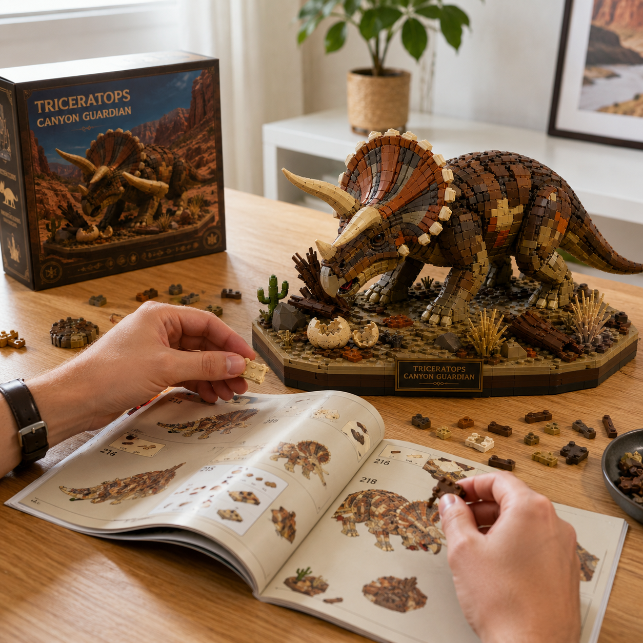 Triceratops Canyon Guardian Building Set