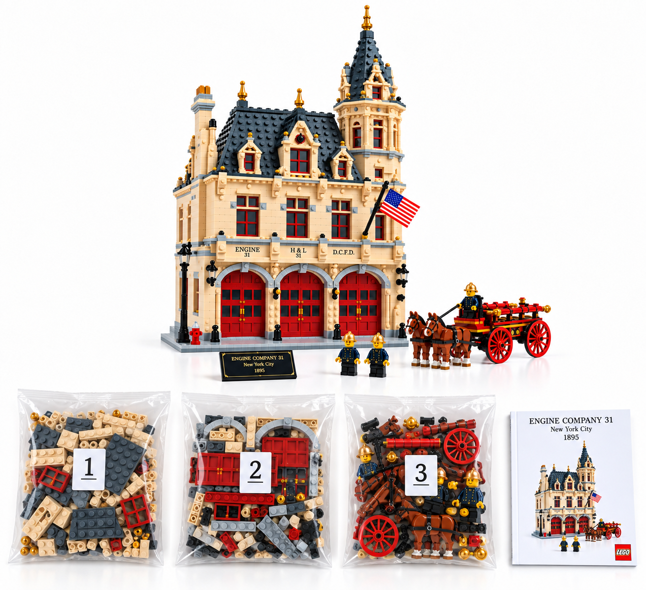 Engine Company 31 1895 New York Firehouse Building Set