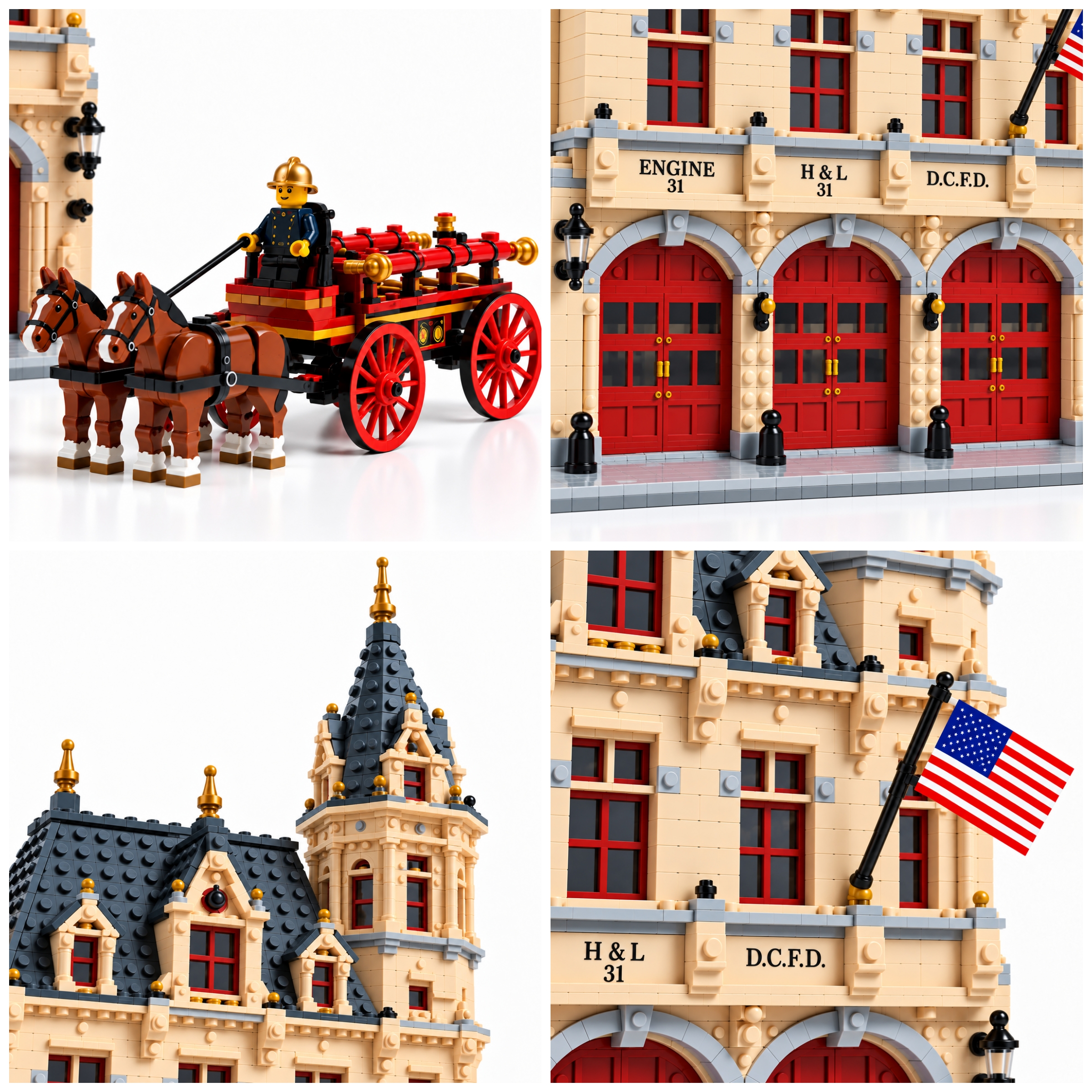Engine Company 31 1895 New York Firehouse Building Set