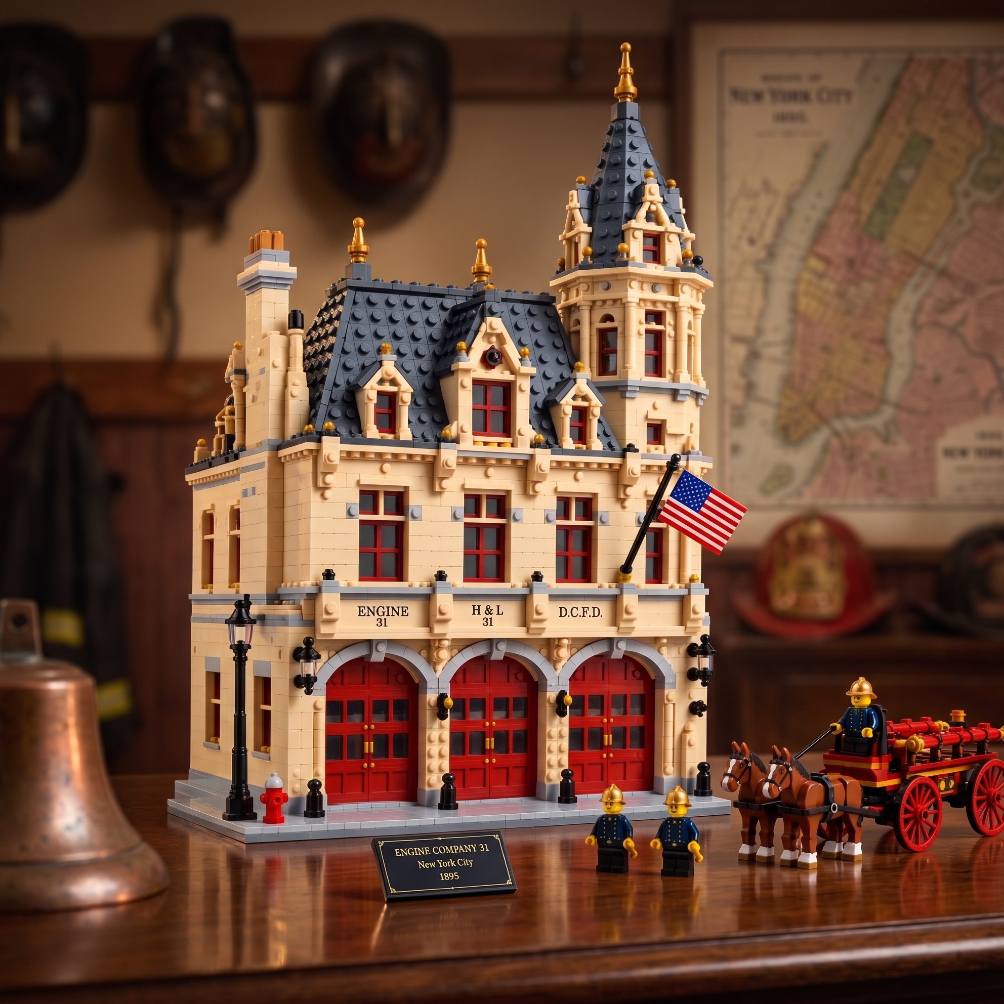 Engine Company 31 1895 New York Firehouse Building Set