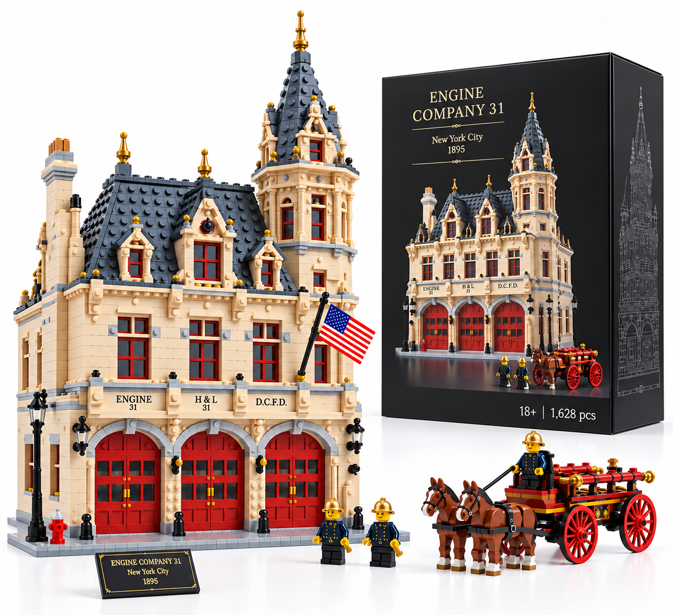Engine Company 31 1895 New York Firehouse Building Set