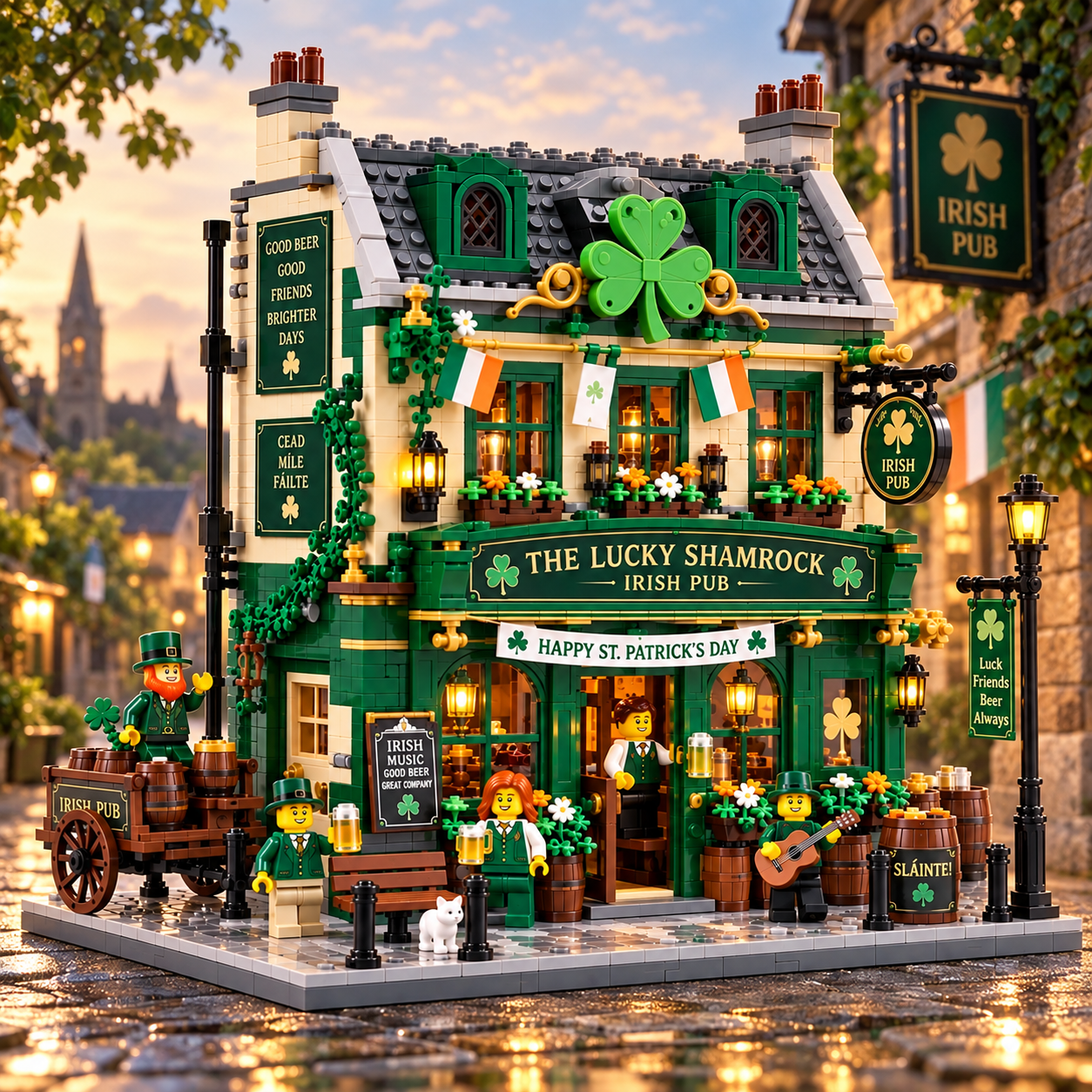 The Lucky Shamrock – Irish Pub Building Set