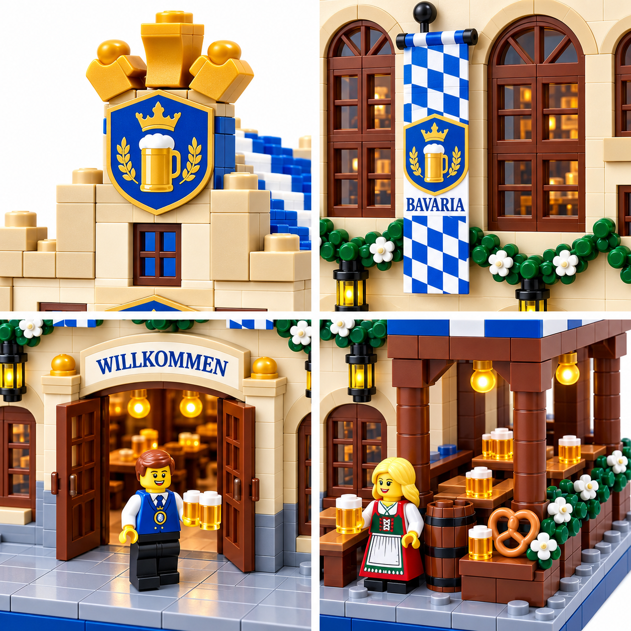Bavarian Oktoberfest Beer Hall Building Set