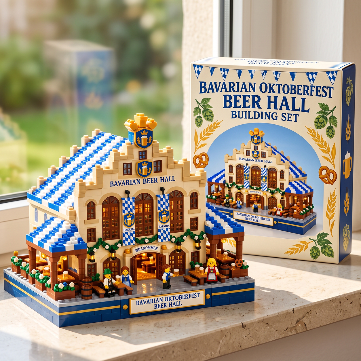 Bavarian Oktoberfest Beer Hall Building Set