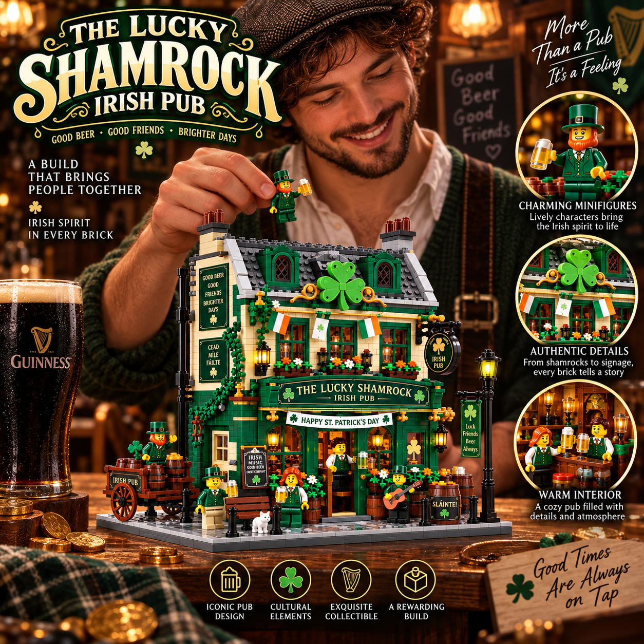 The Lucky Shamrock – Irish Pub Building Set