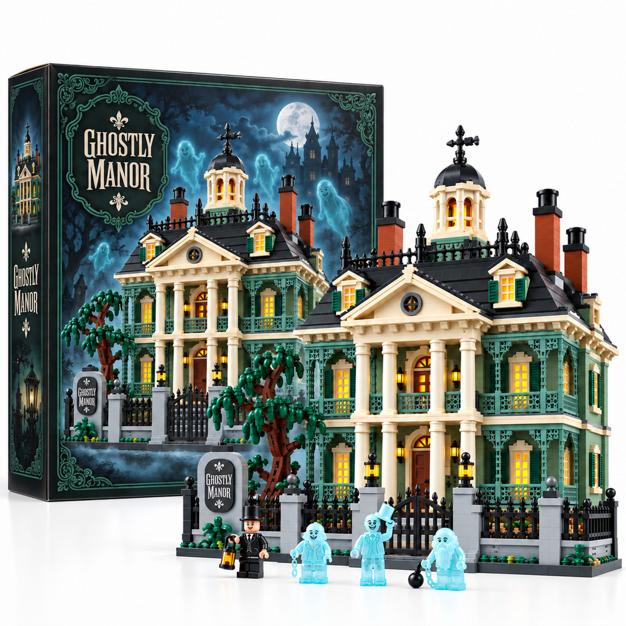 Ghostly Manor Haunted Mansion Building Set
