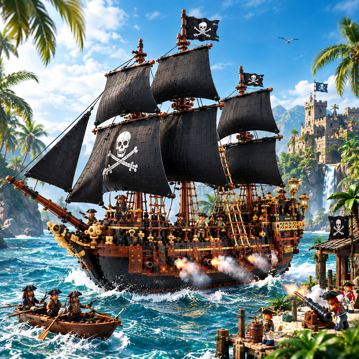 Seafaring Adventures ,Pirate Building Block Toy Set