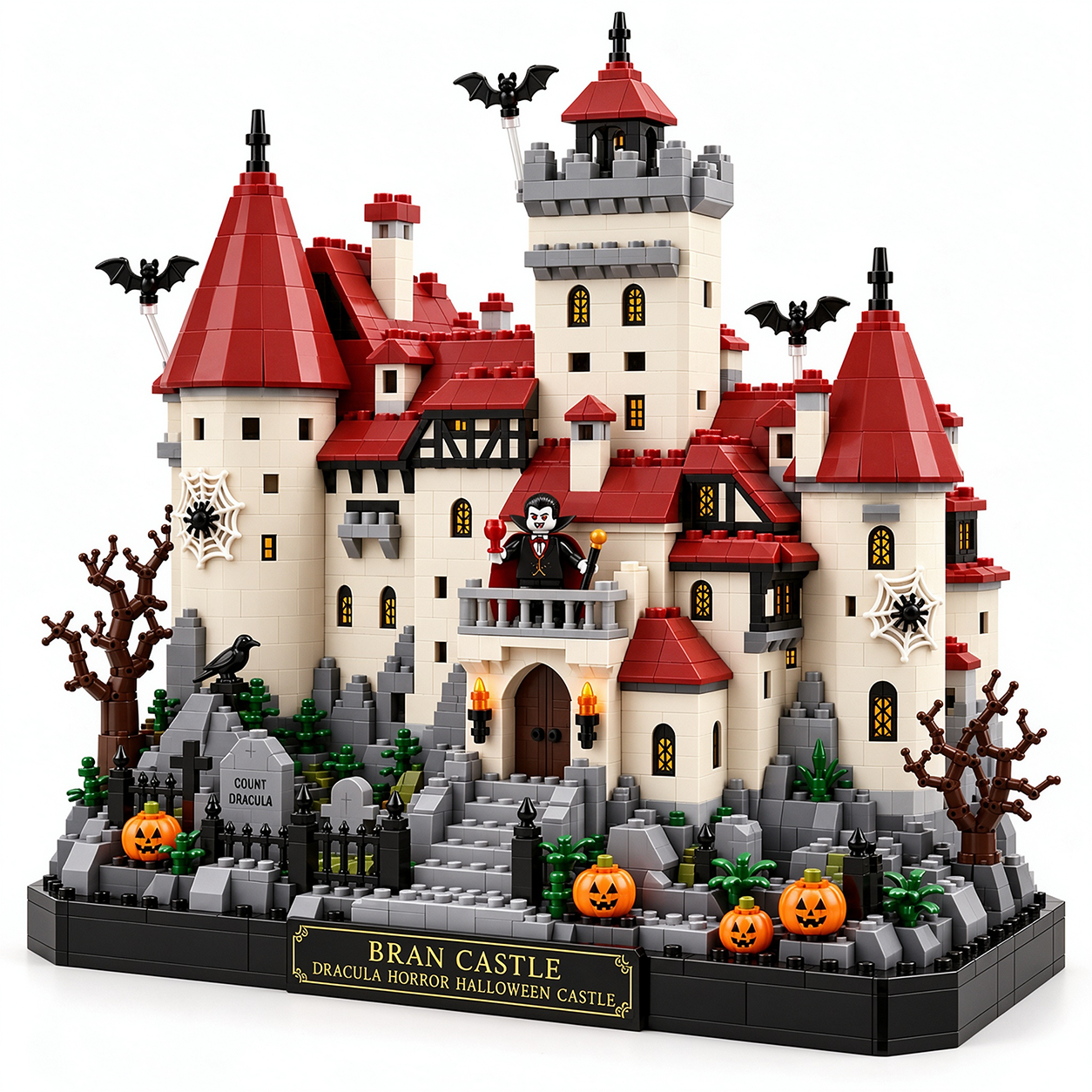Dracula Castle — Bran Castle Horror Halloween Building Set