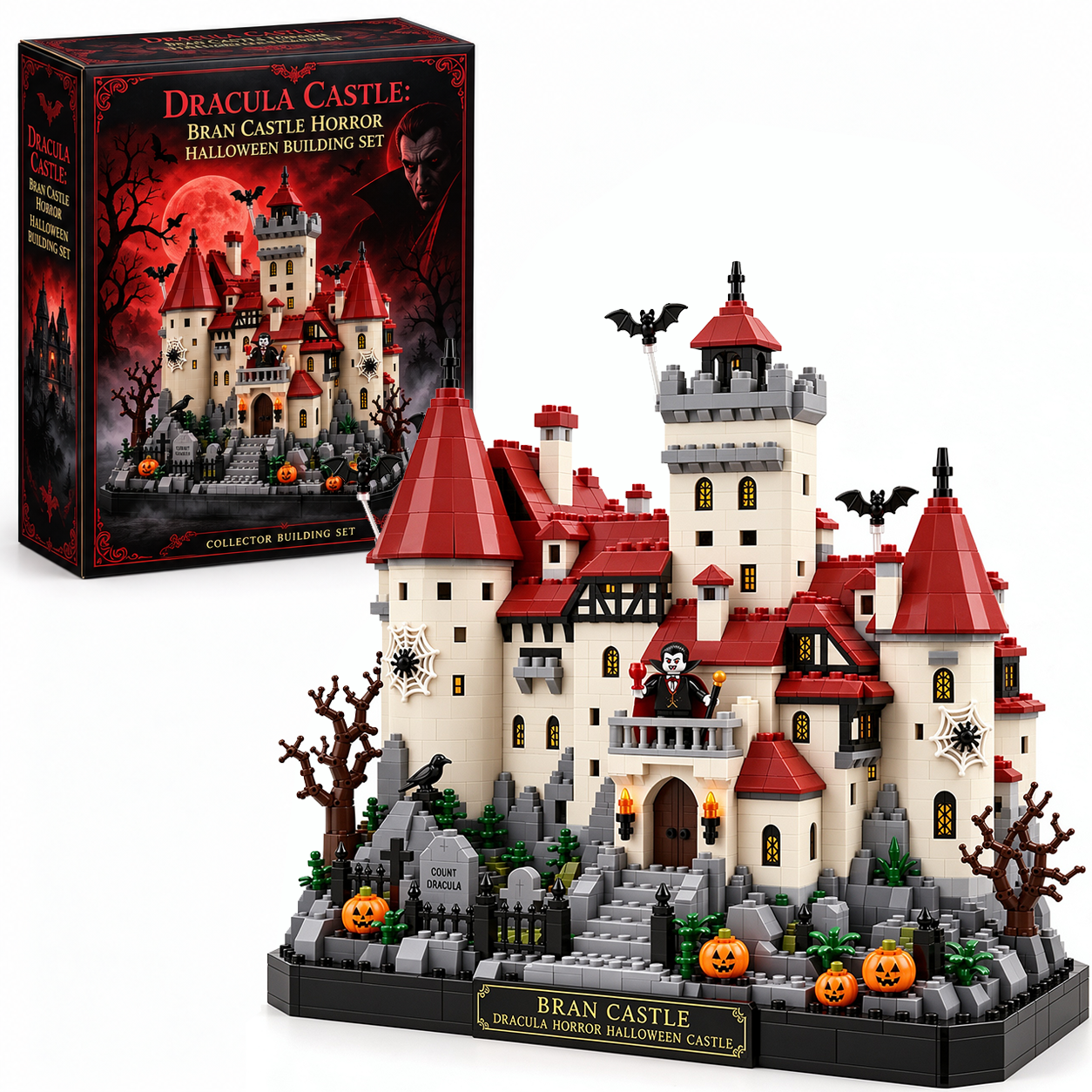Dracula Castle — Bran Castle Horror Halloween Building Set