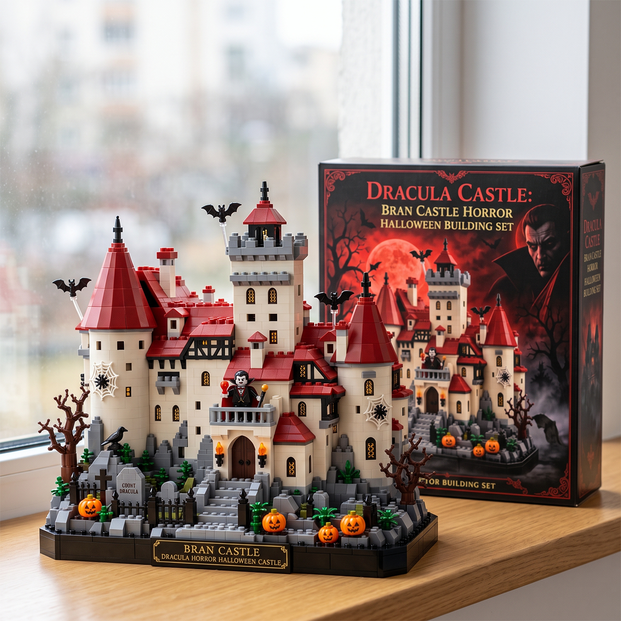 Dracula Castle — Bran Castle Horror Halloween Building Set
