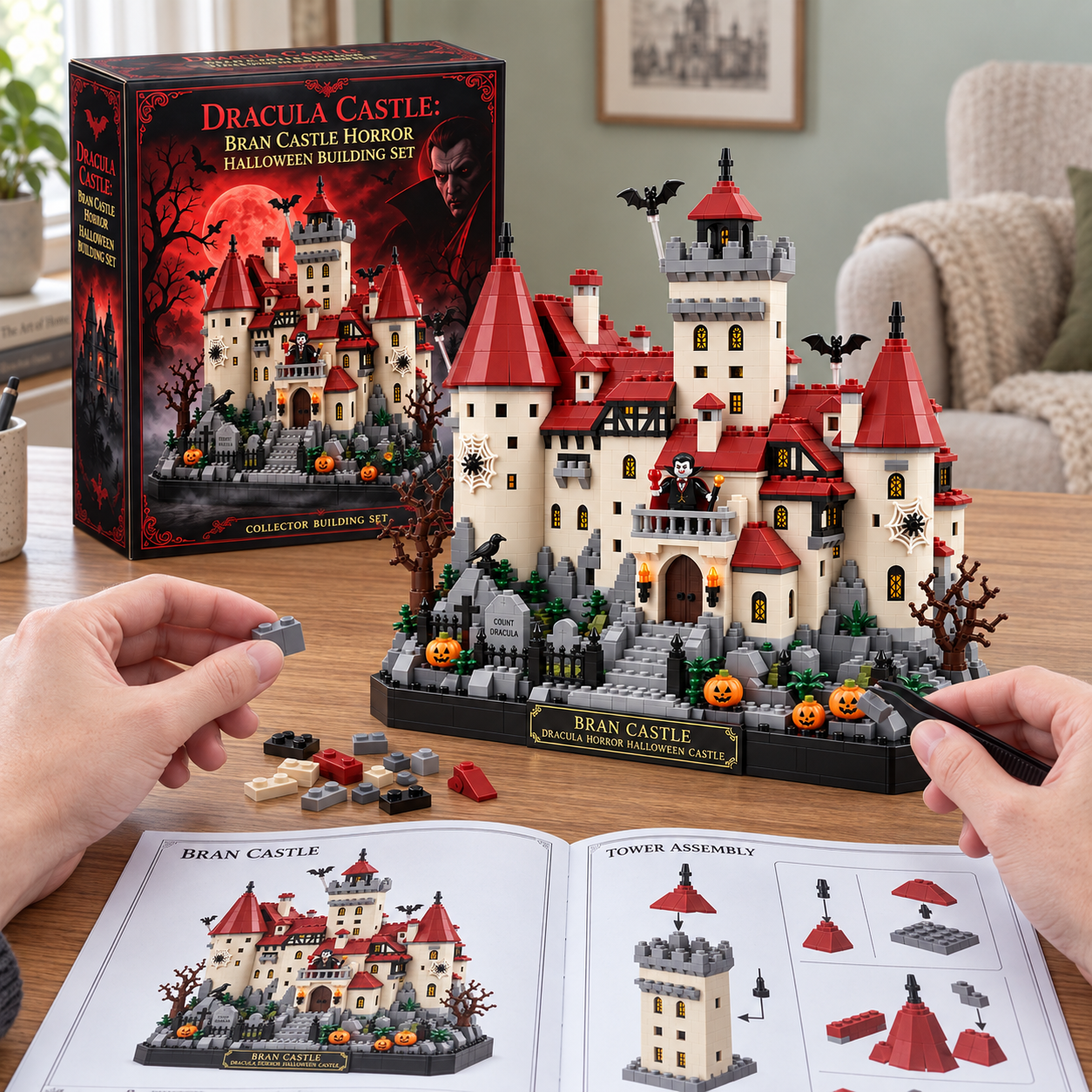 Dracula Castle — Bran Castle Horror Halloween Building Set