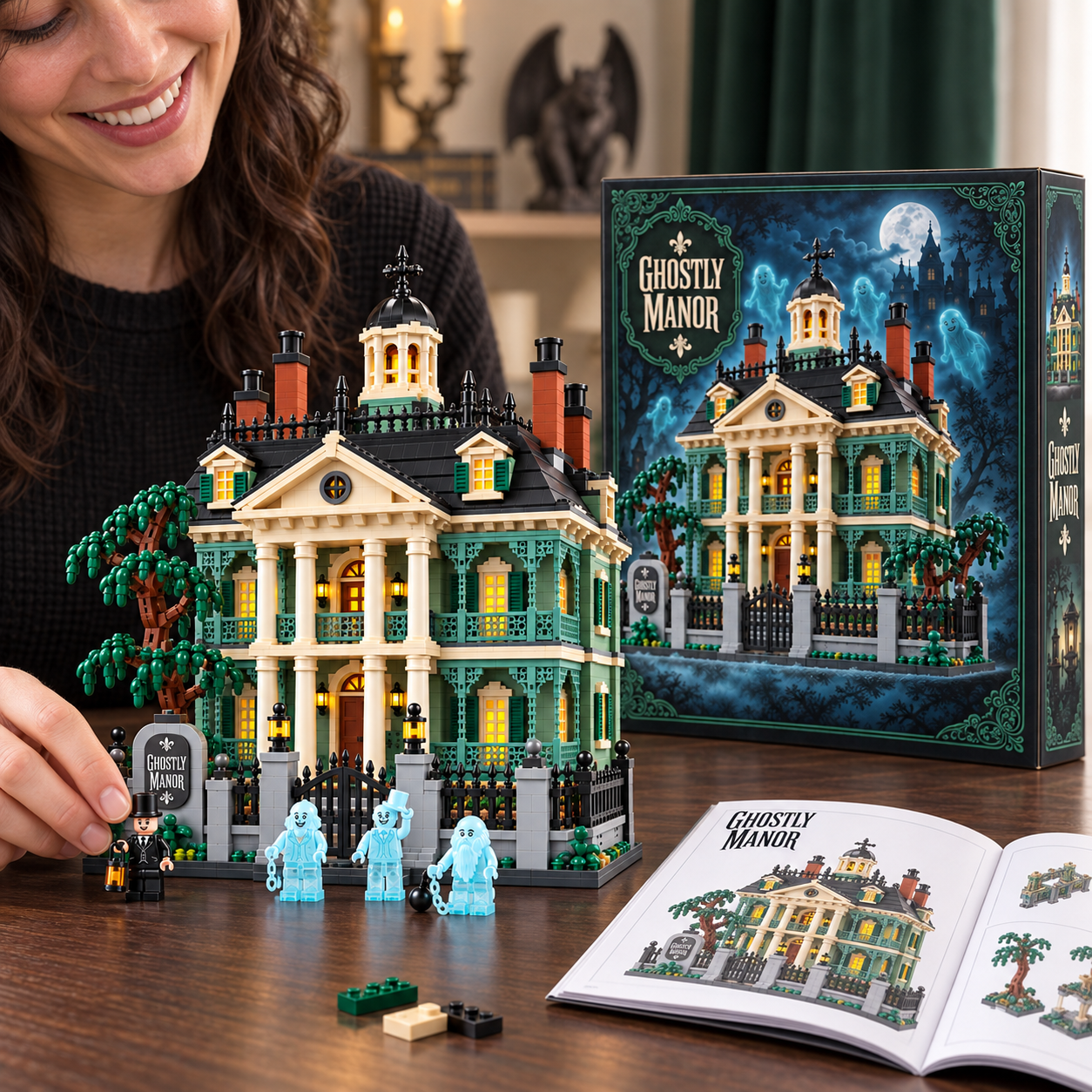 Ghostly Manor Haunted Mansion Building Set