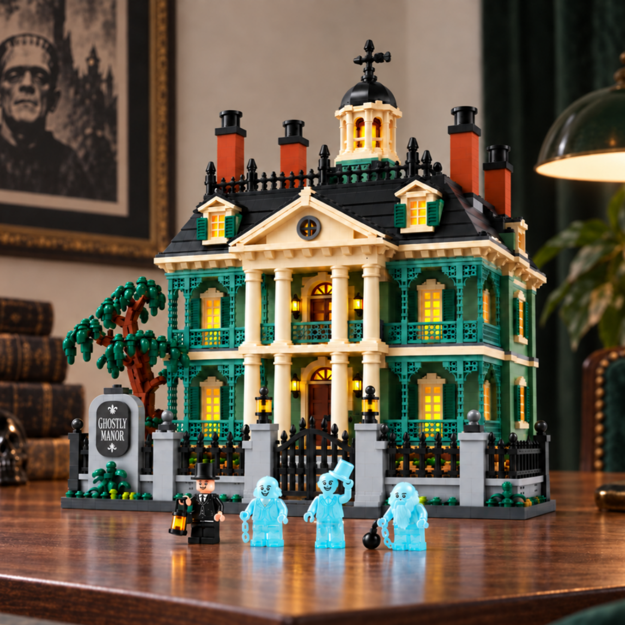 Ghostly Manor Haunted Mansion Building Set