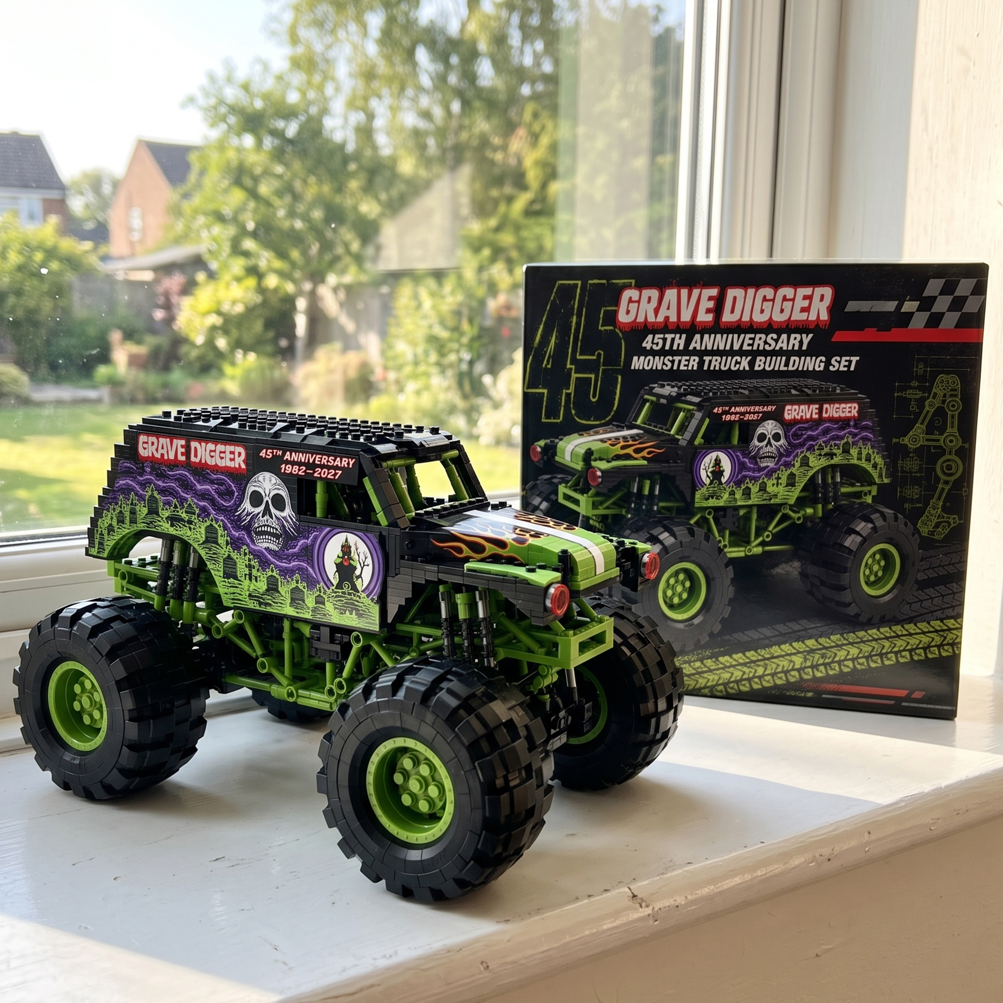 Grave Digger 45th Anniversary Monster Truck Building Set