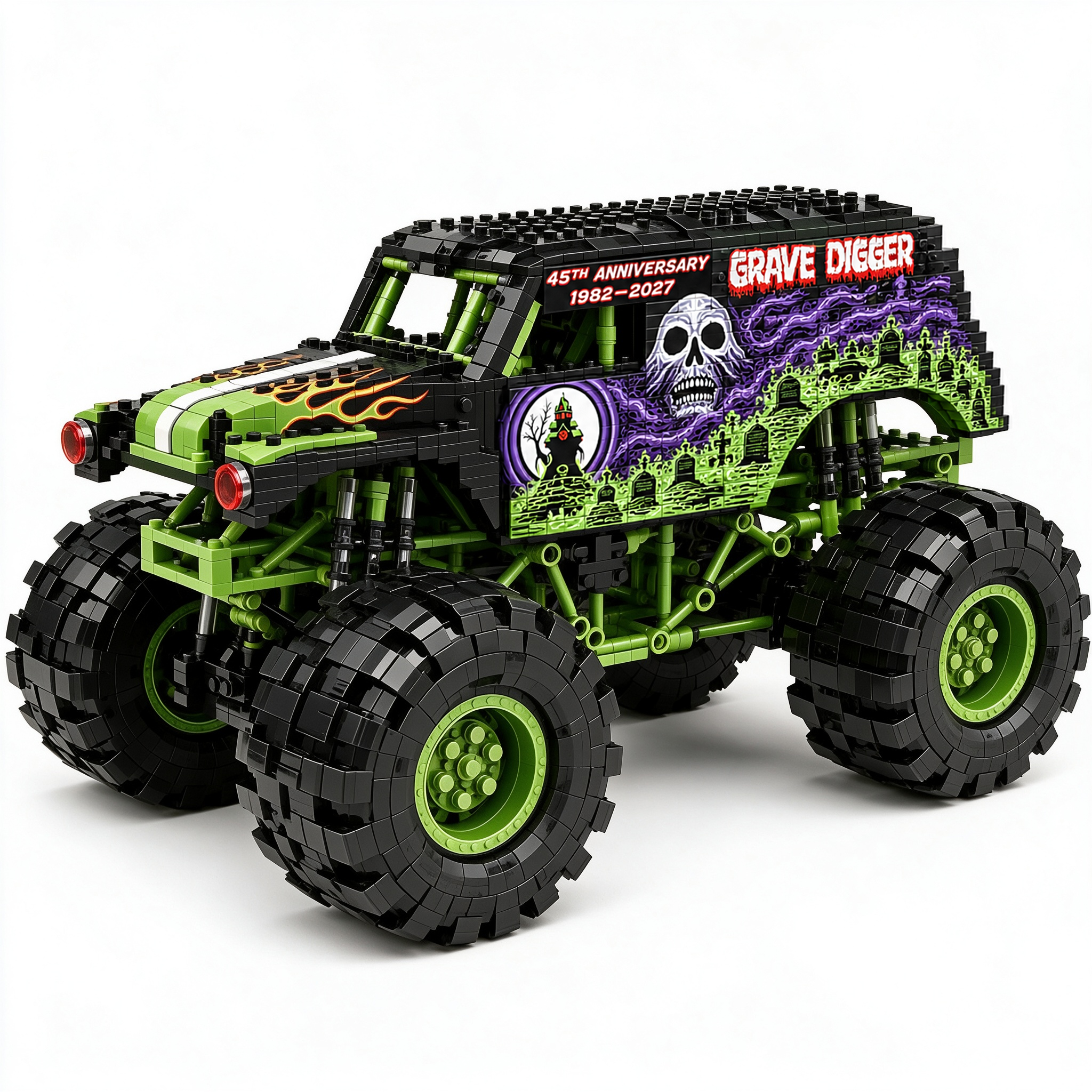 Grave Digger 45th Anniversary Monster Truck Building Set