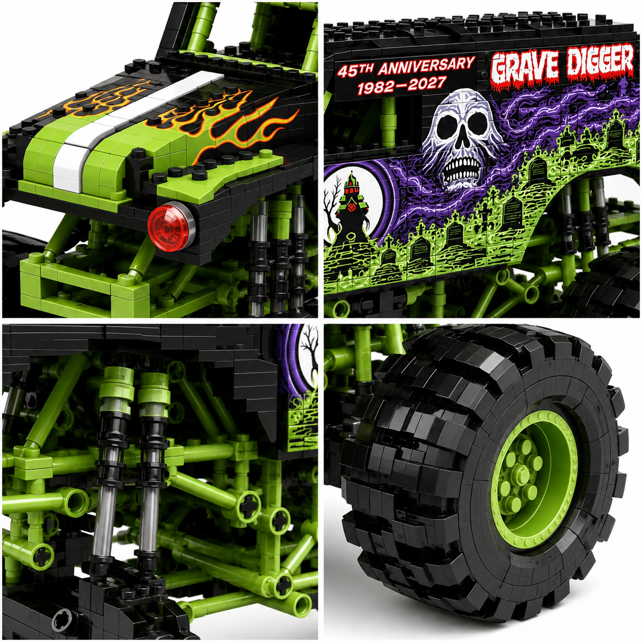 Grave Digger 45th Anniversary Monster Truck Building Set