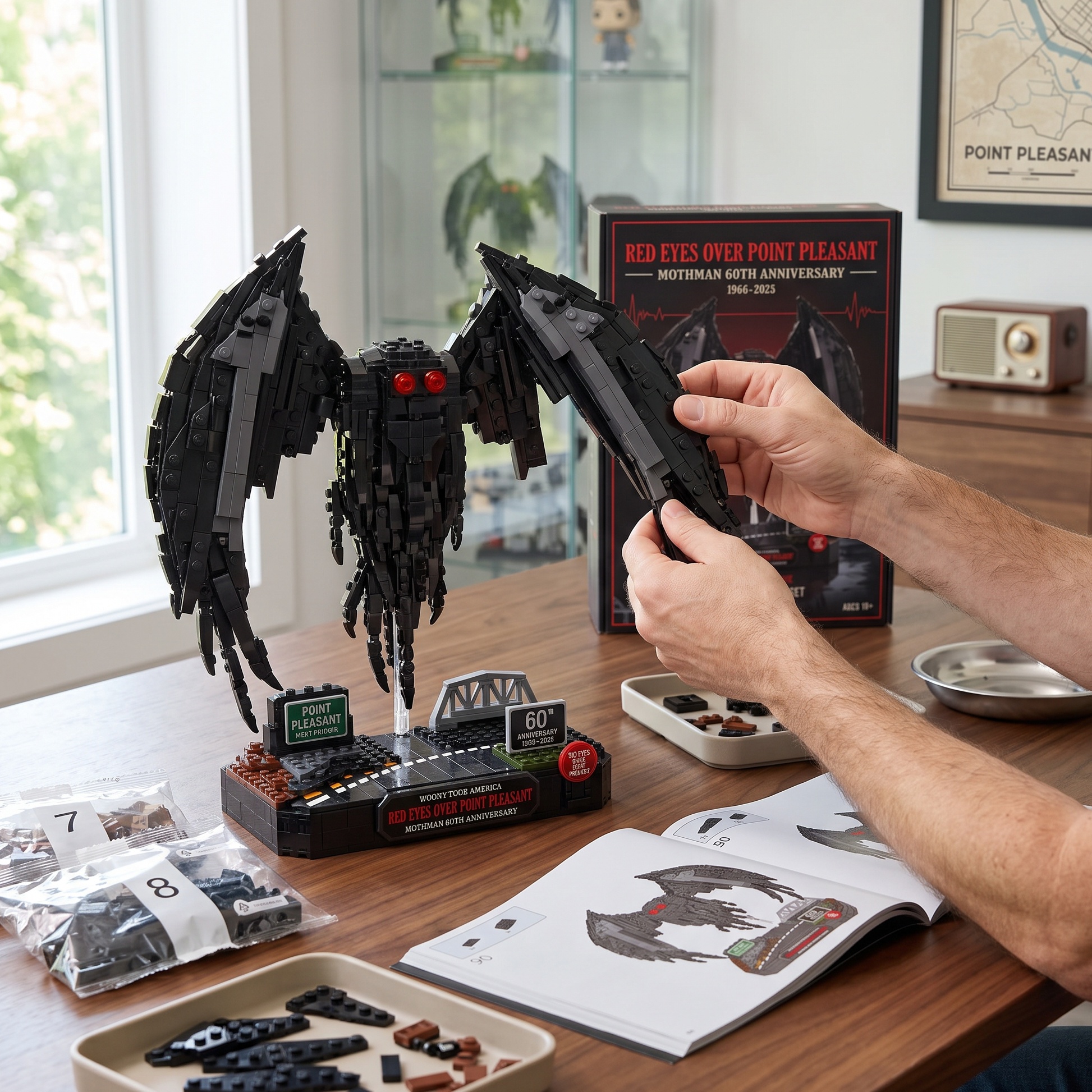 Mothman Red Eyes Over Point Pleasant — 60th Anniversary Collector Building Set