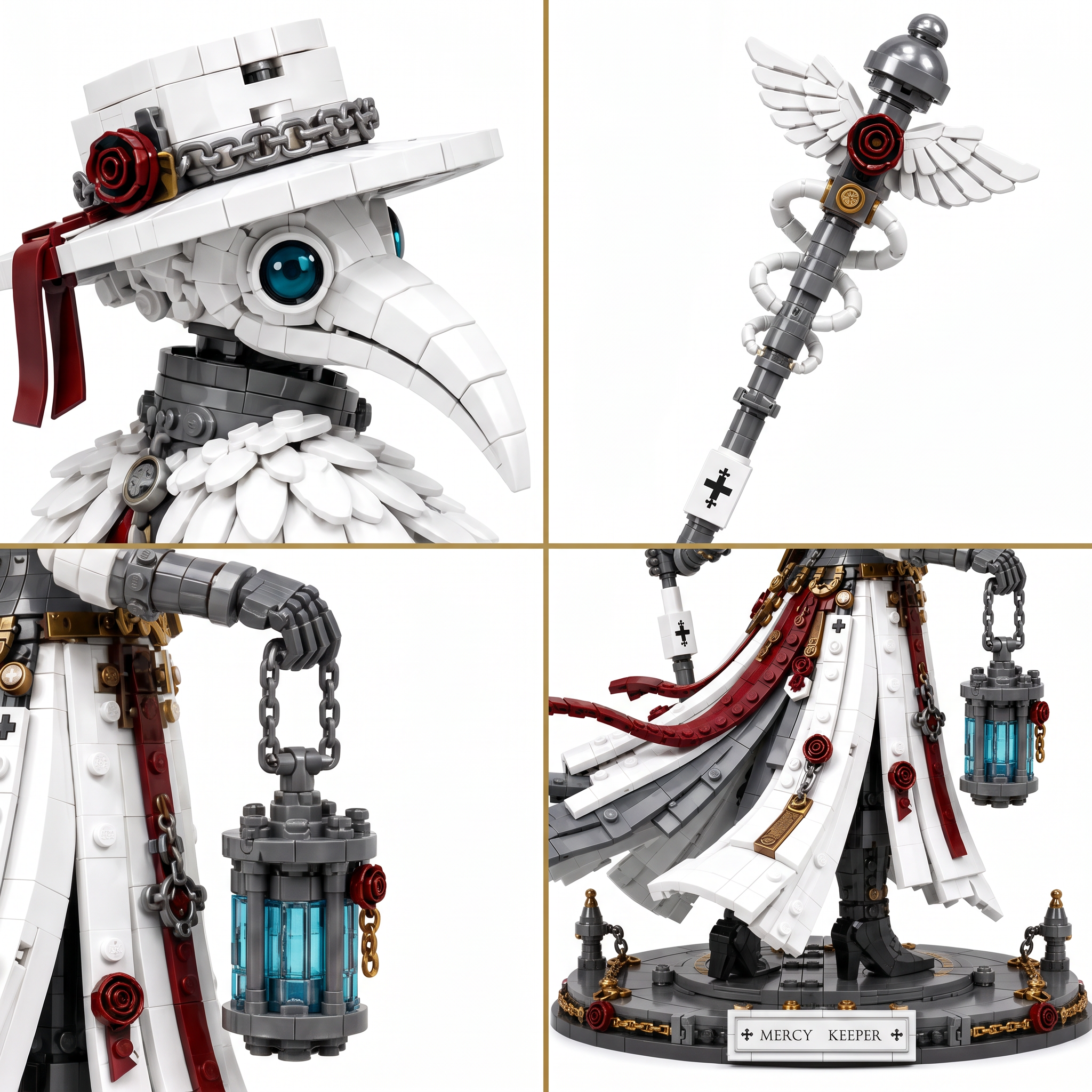  Mercy Keeper — White Plague Doctor Collector Building Set