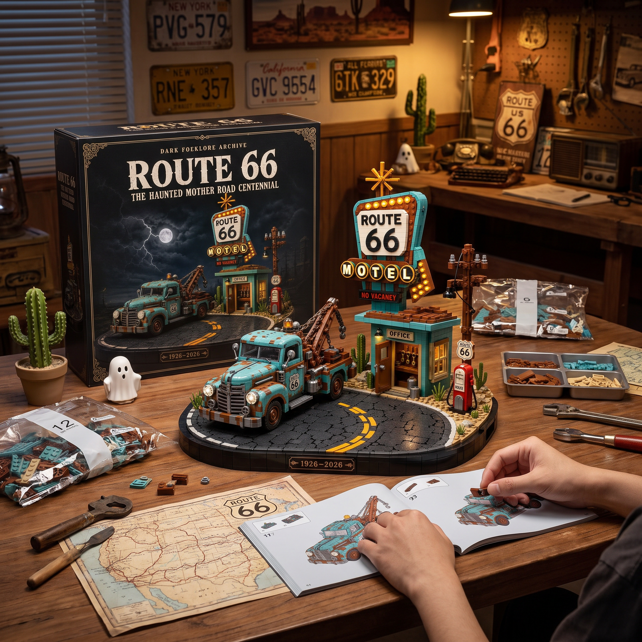 ROUTE 66 — The Haunted Mother Road Centennial Collector Building Set