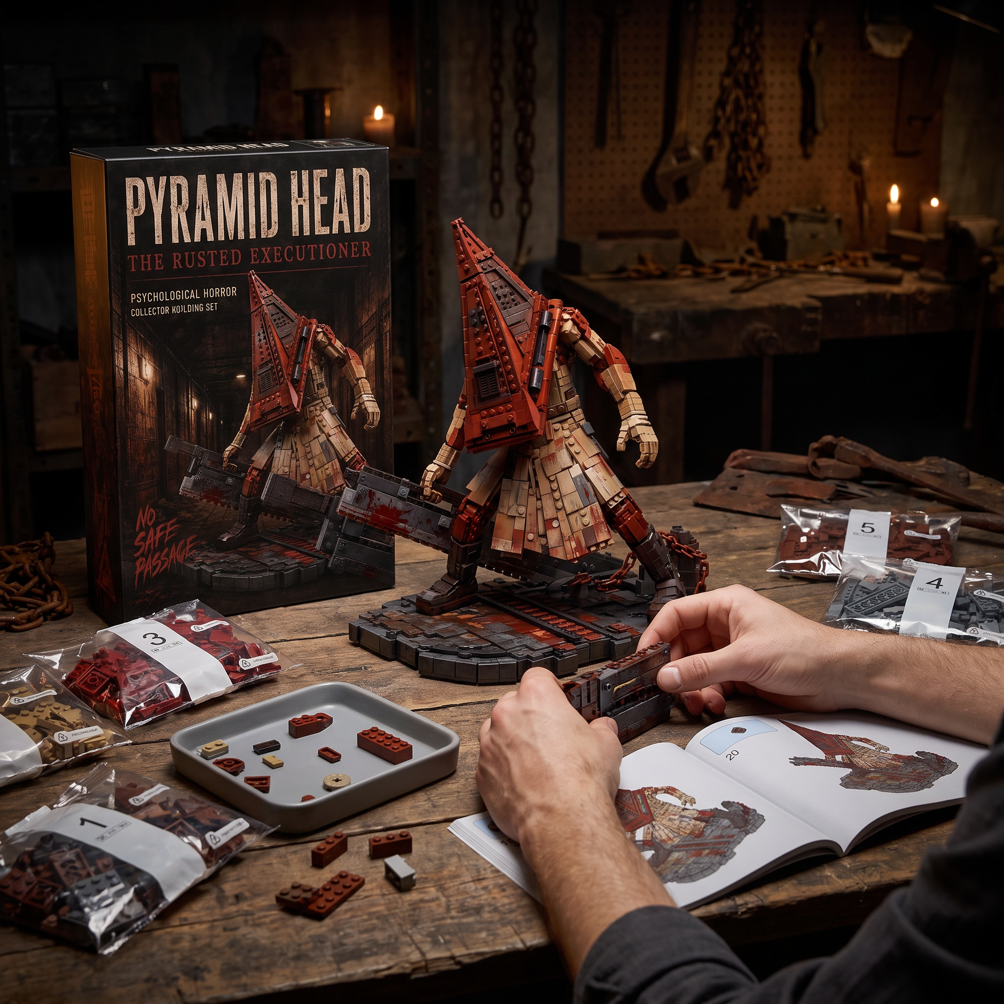 Pyramid head—The rusty executioner Psychological Horror Building Set