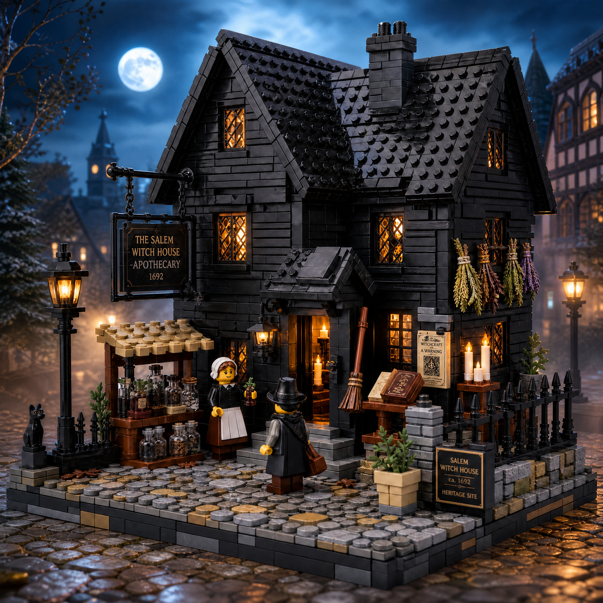 The Salem Witch House Apothecary Collector Building Set