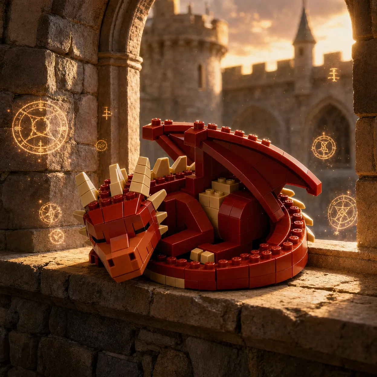 Red Dragon Building Block Set