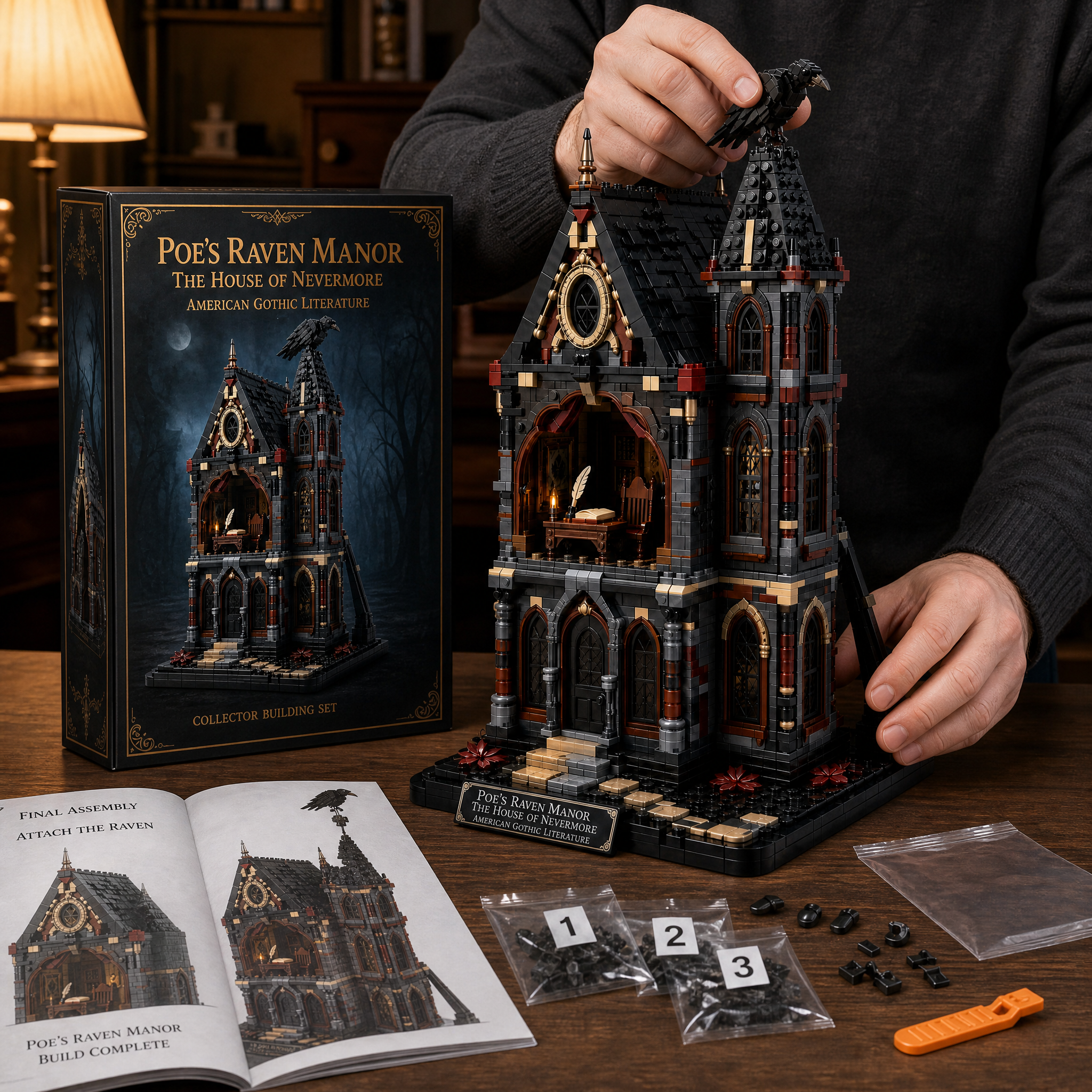 Poe’s Raven Manor — The House of Nevermore Collector Building Set