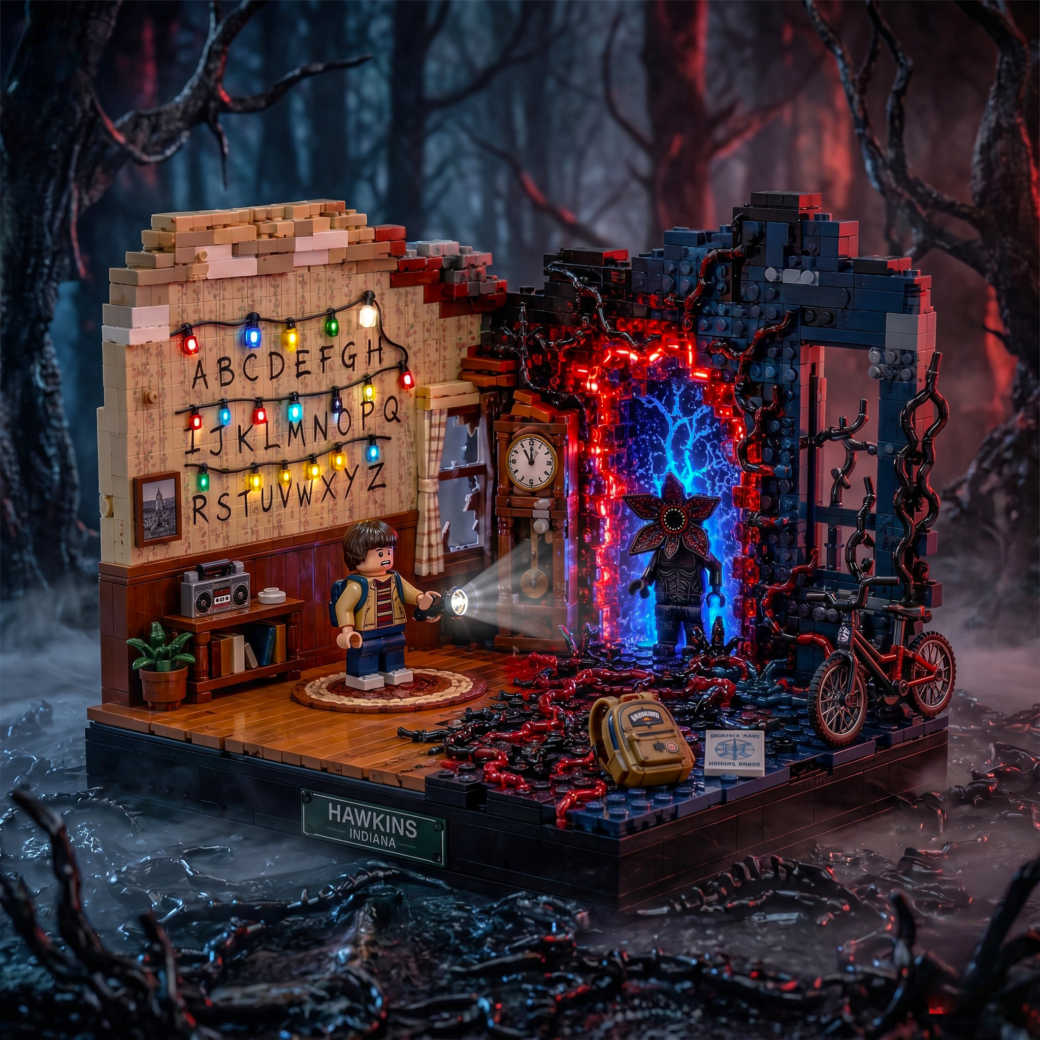 Upside Down Hawkins Collector Building Set