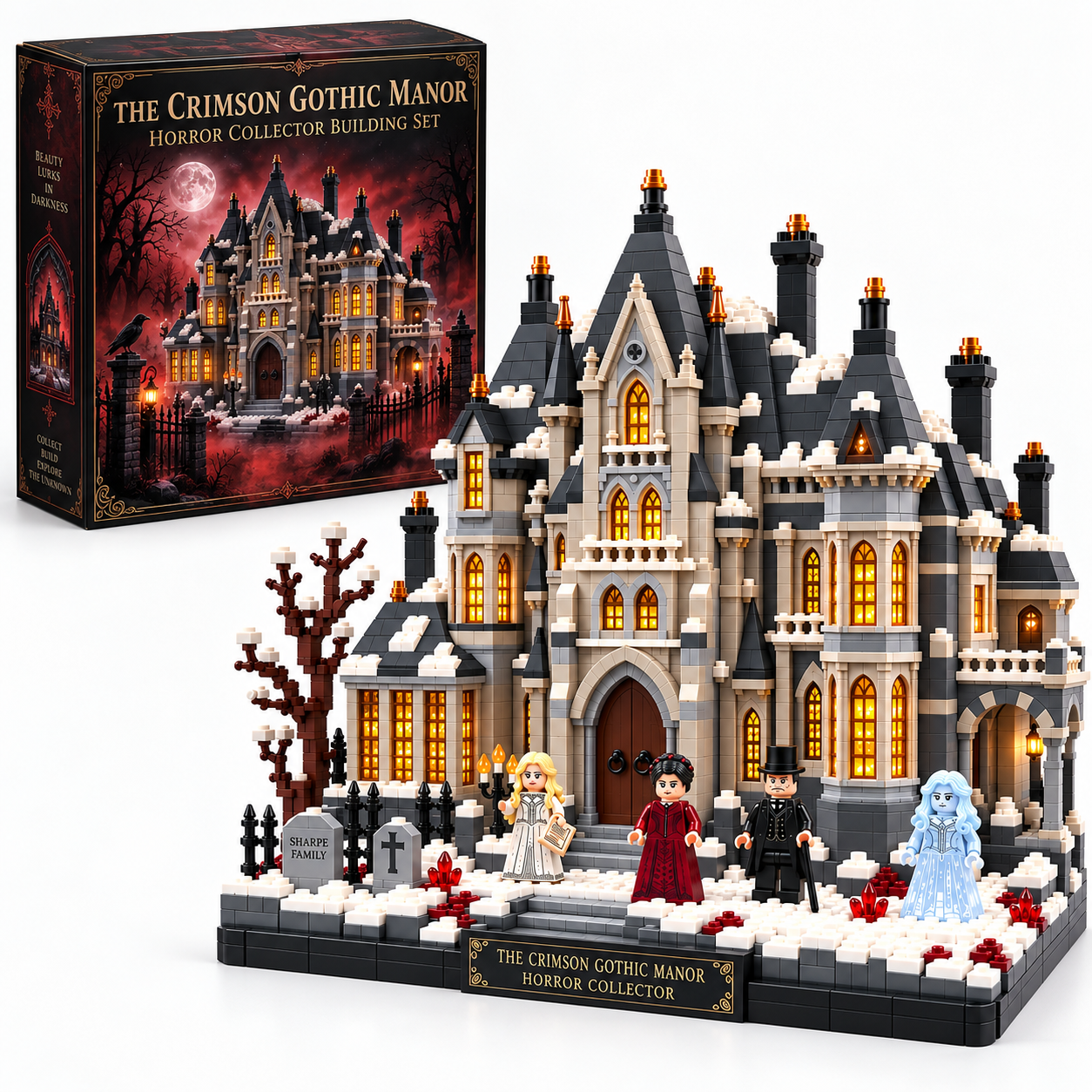 The Crimson Gothic Manor Horror Collector Building Set